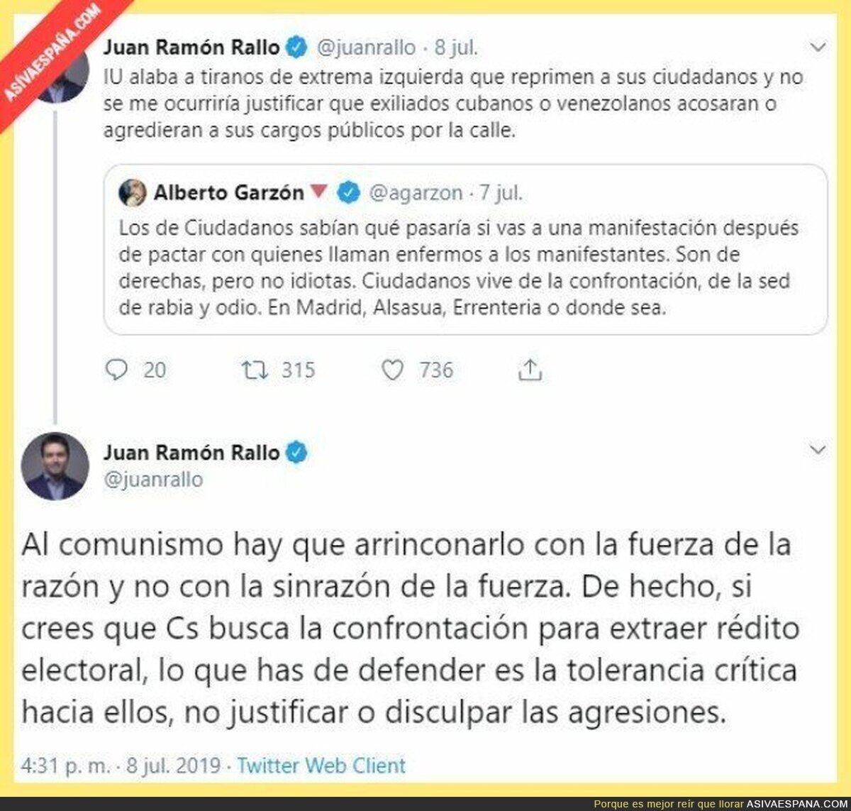 Juan Ramón Rallo día tras día diciendo verdades como puños