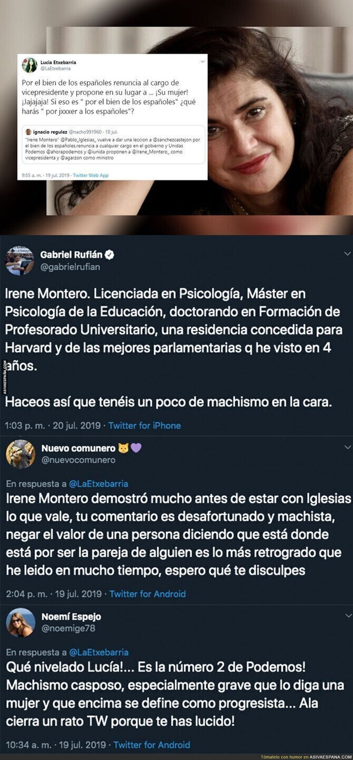 El repugnante comentario de Lucía Etxebarría sobre Irene Montero que todo el mundo está criticando y por el que se ha puesto la cuenta privada