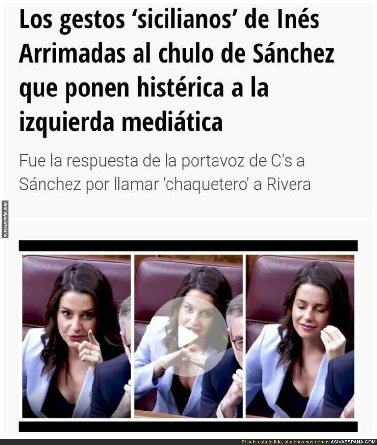 En Periodista Digital lo intentan, pero no les sale. ¡Comparan sin querer a Inés Arrimadas con una Mafiosa Siciliana!
