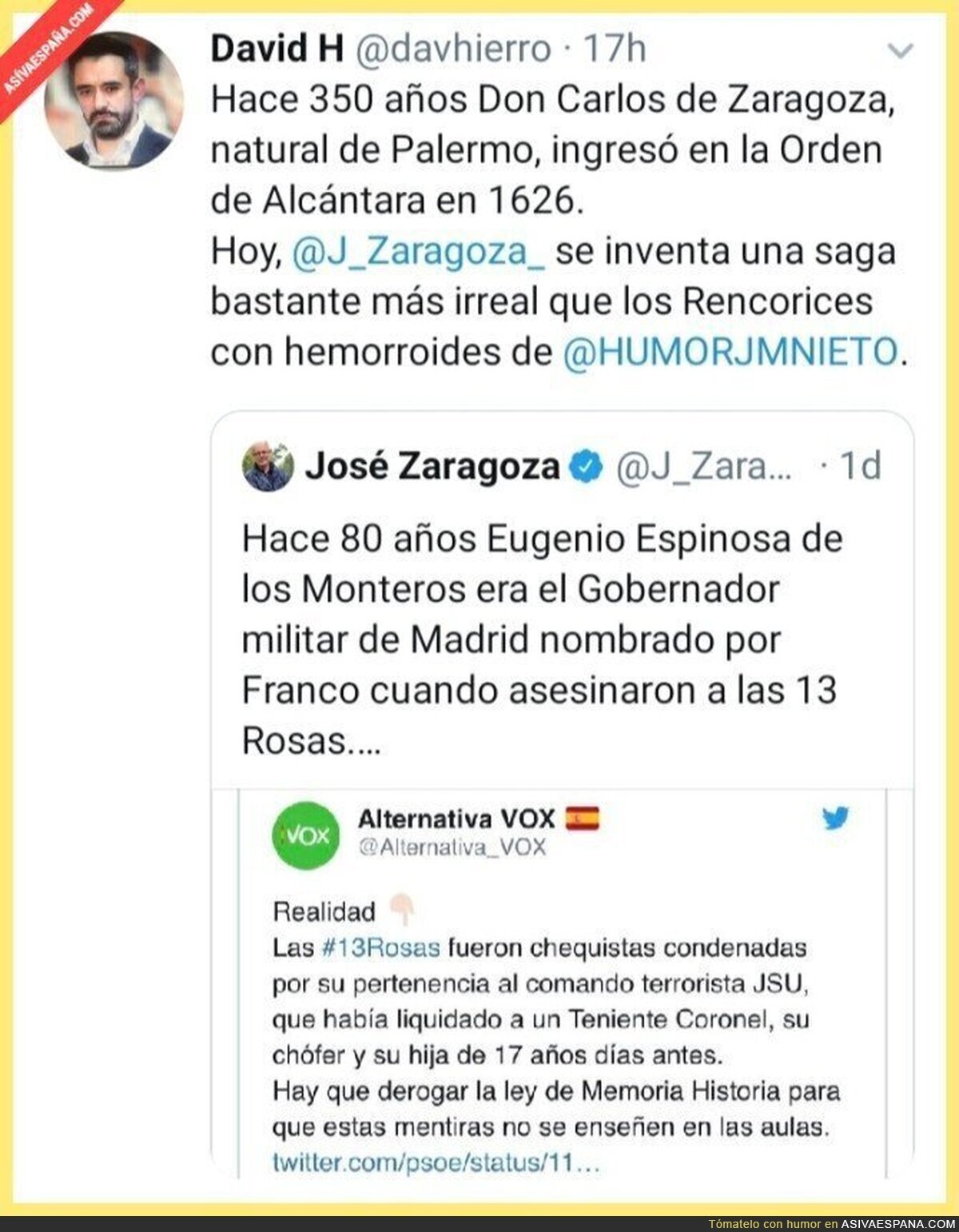 El último invent sobre VOX del socialisto José Zaragoza