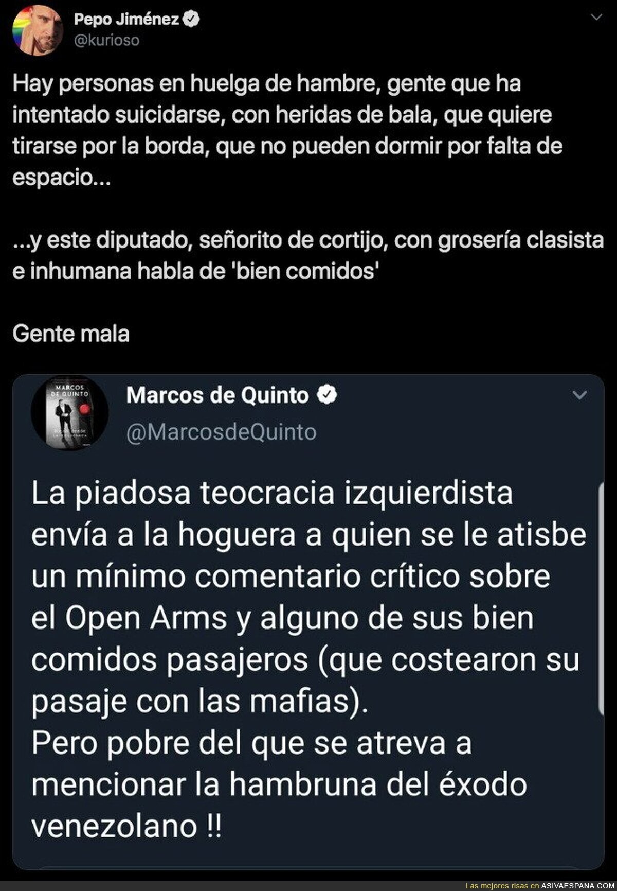 Marcos de Quinto es simplemente mala persona