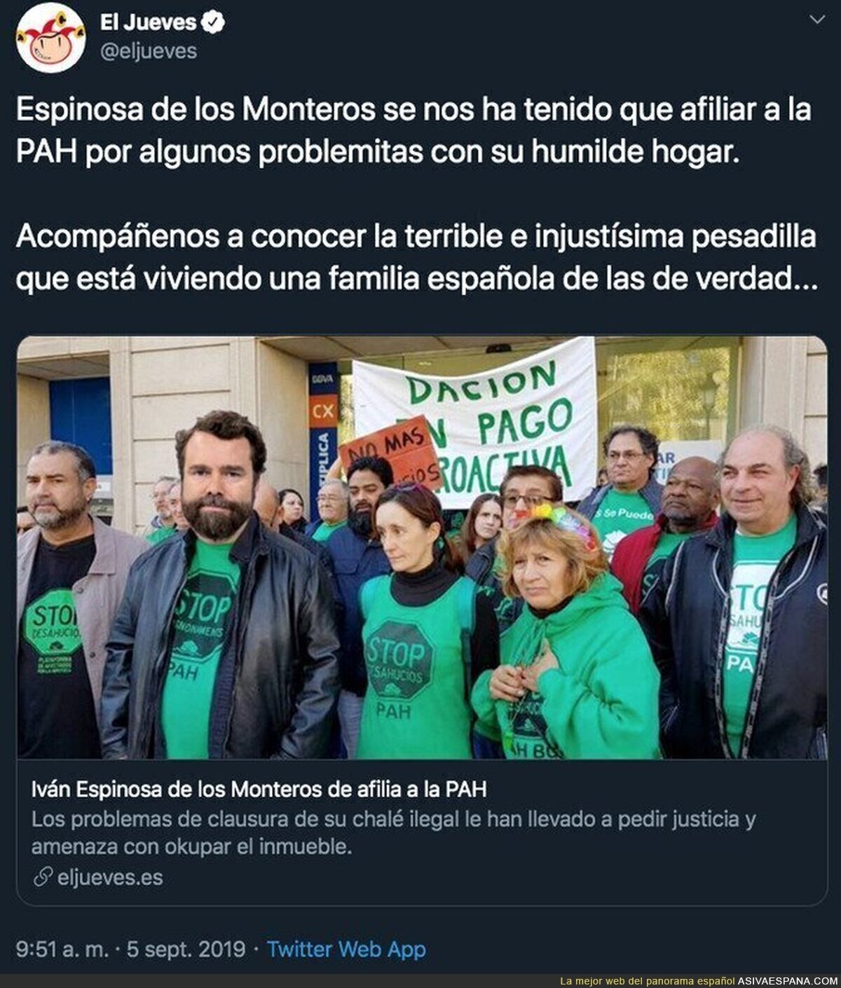 Mucho ánimo a Espinosa de los Monteros