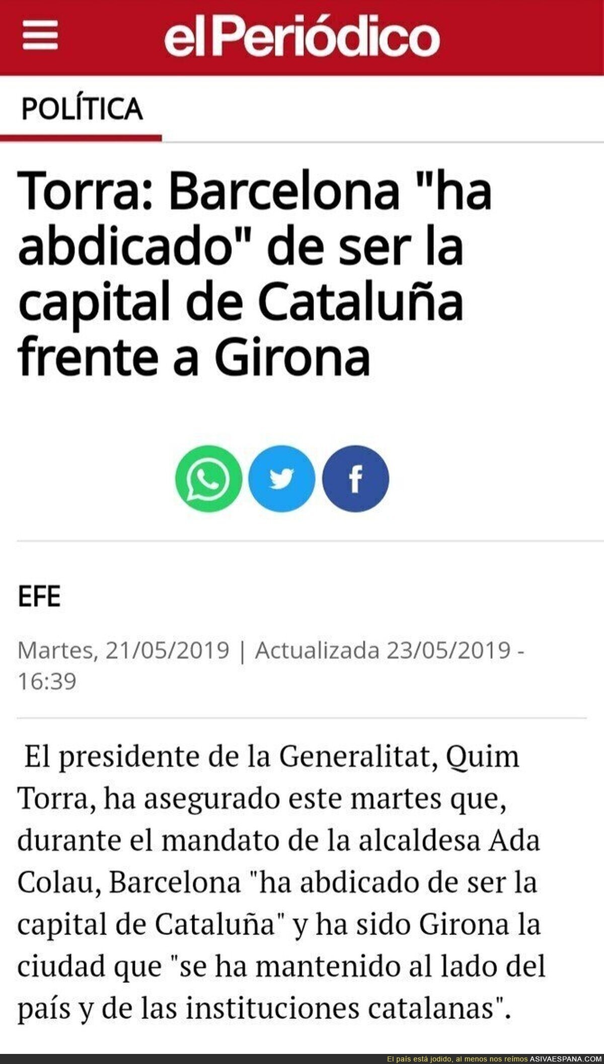 Gerona es la capital de los buenos catalanes