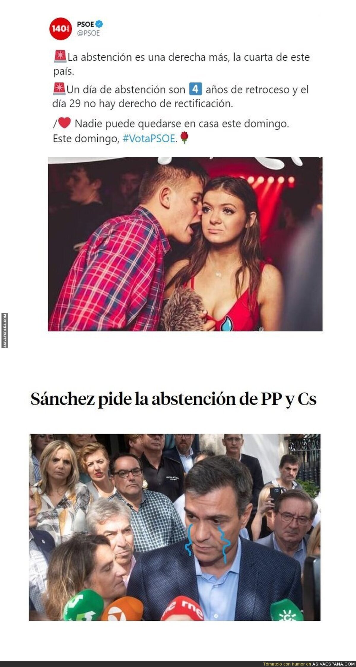 La doble cara de Pedro Sánchez