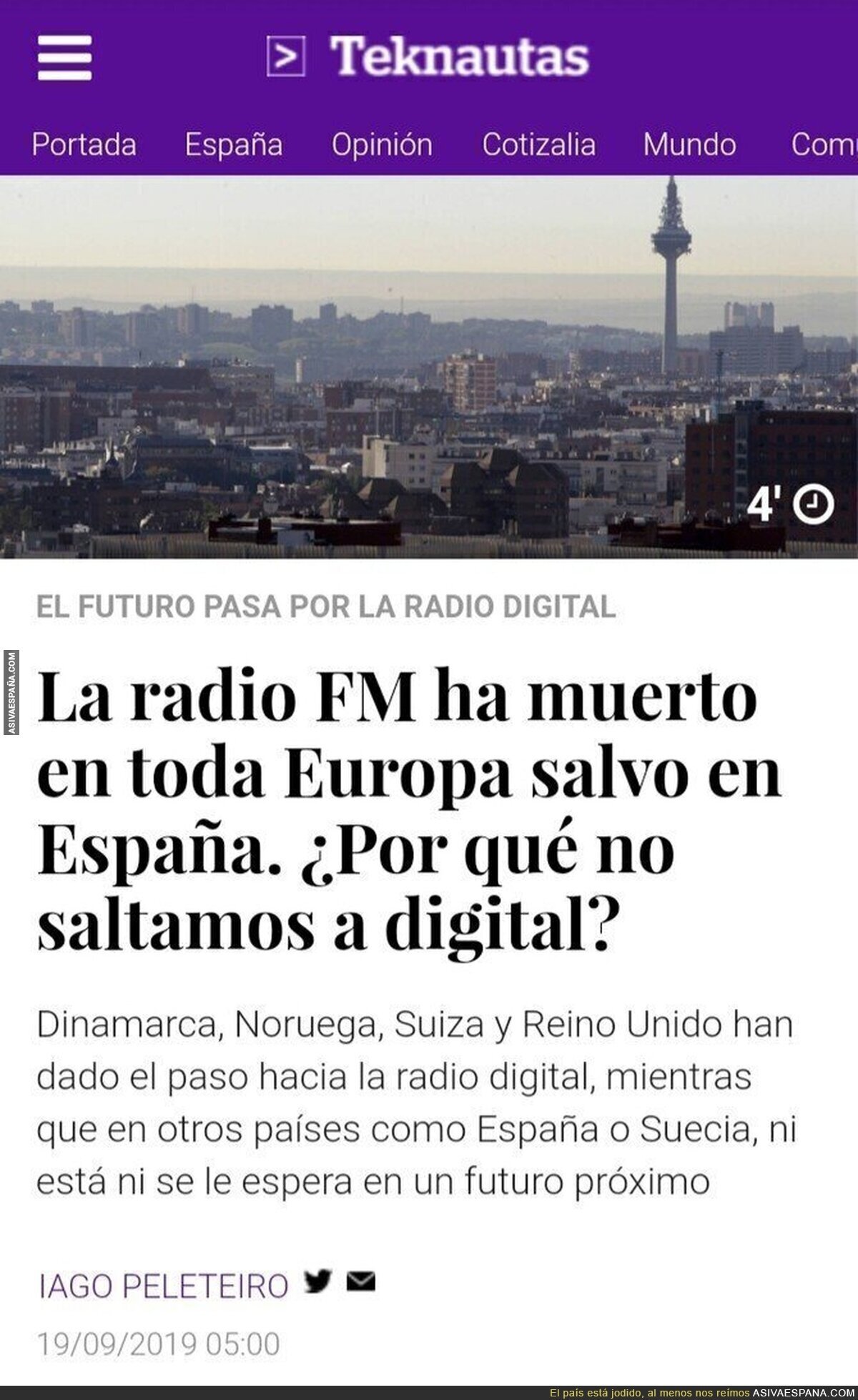 La radio digital ha muerto en Europa, menos en España