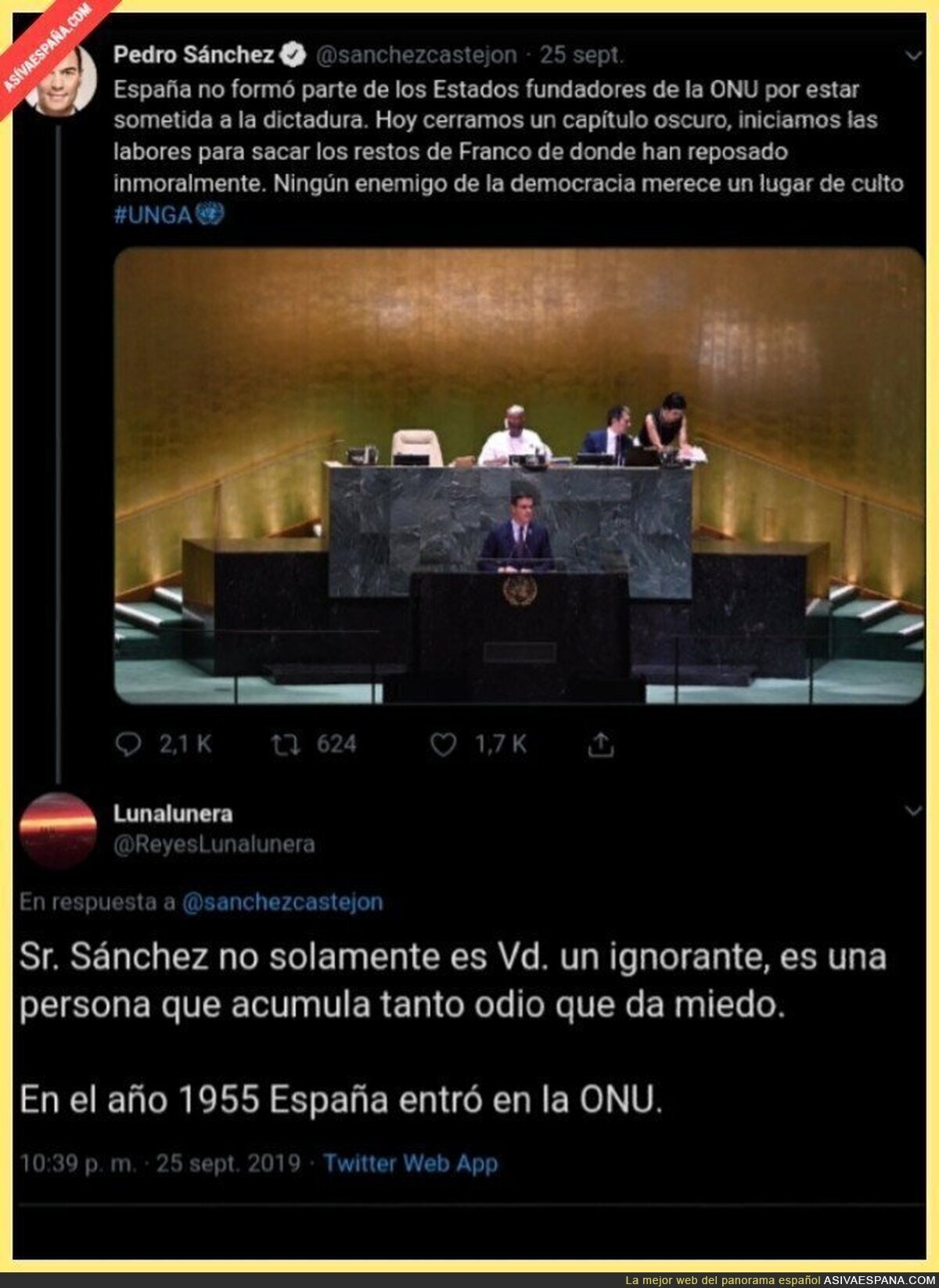 La mentira histórica de Pedro Sánchez