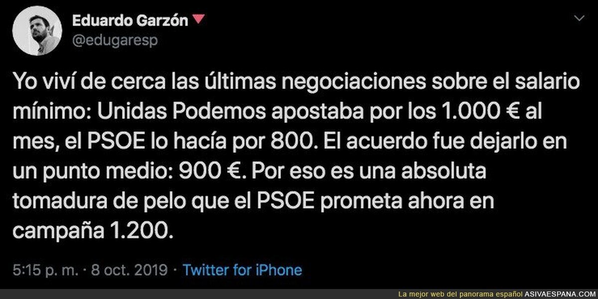 Es bastante fácil engañar a los votantes del PSOE