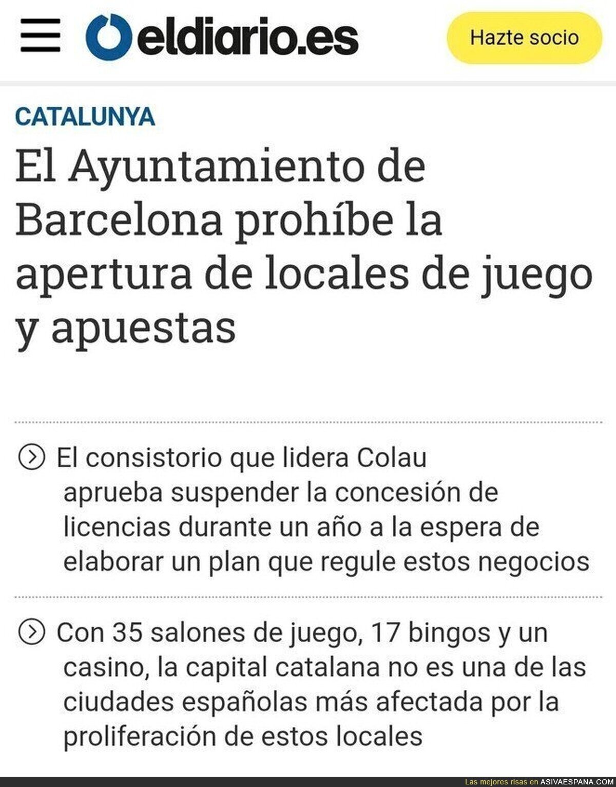 Barcelona limita las casas de apuestas