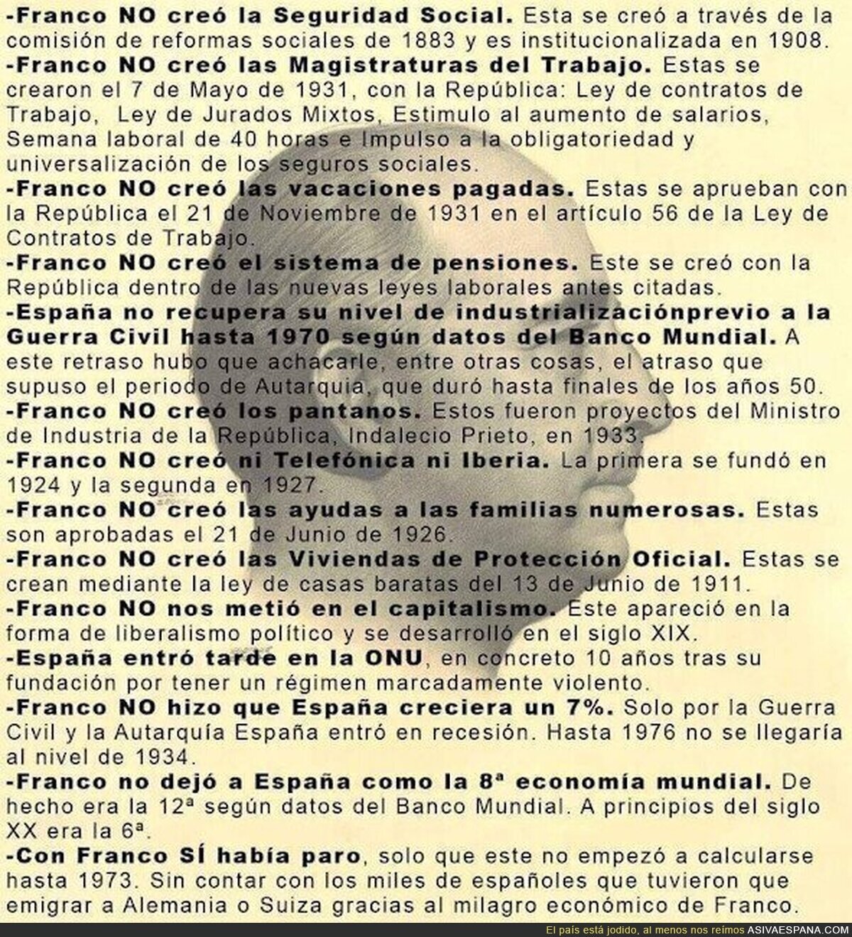 Las mentiras de Franco
