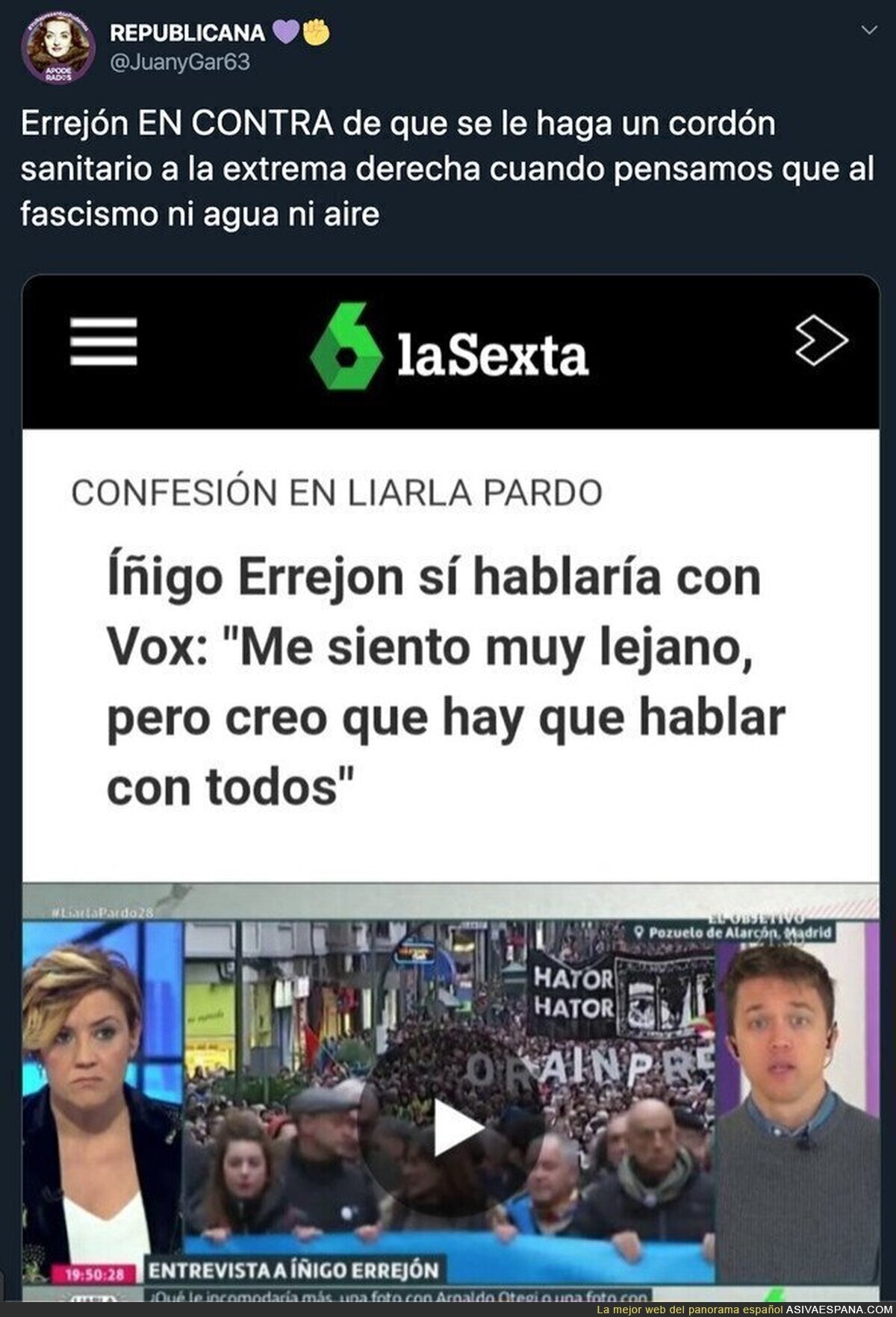 Íñigo Errejón reaparece tras las elecciones para decir que si hablaría con VOX