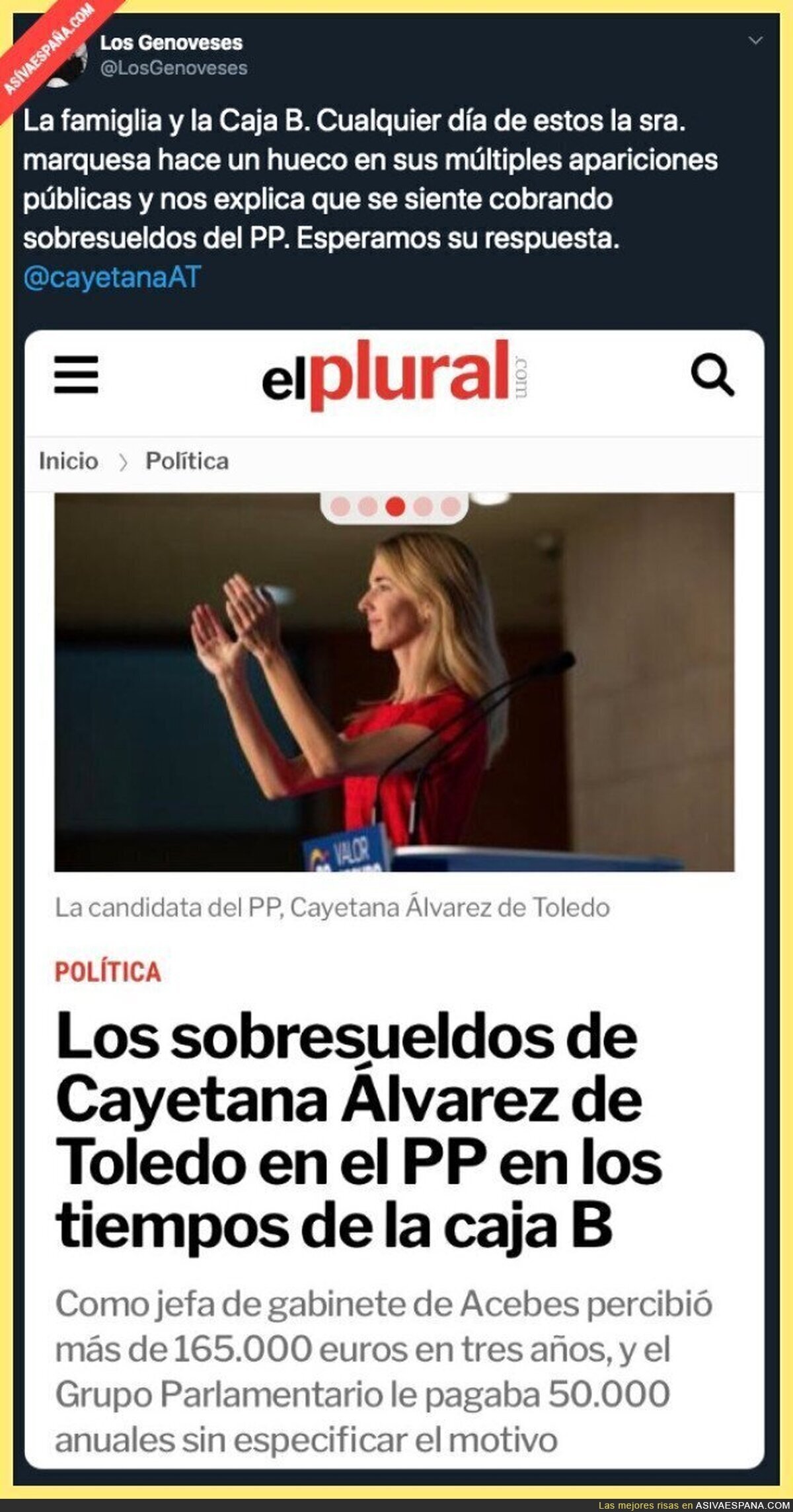 Los sobresueldos que habría recibido Cayetana Álvarez en el PP