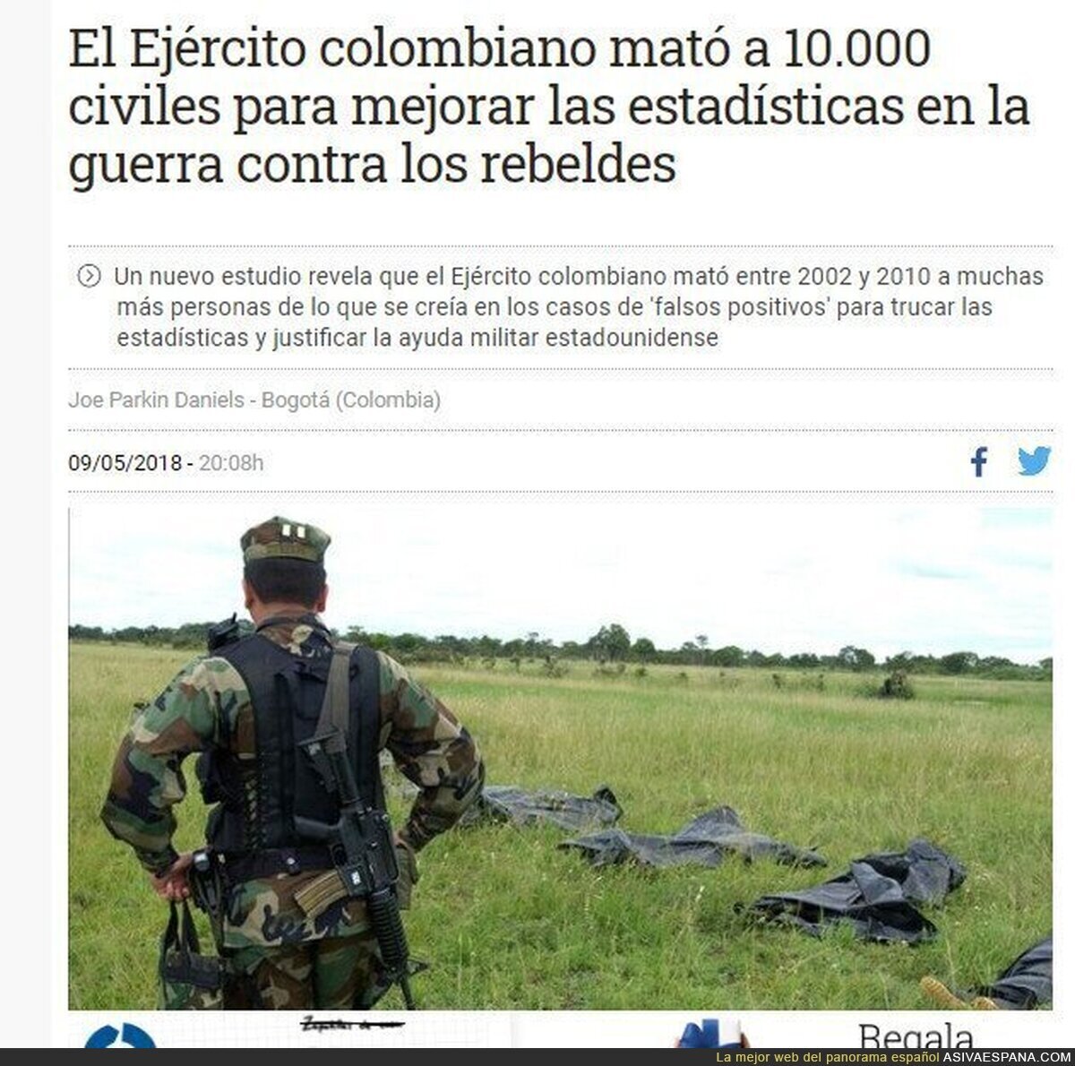 Las cifras del terrorismo de estado en Colombia
