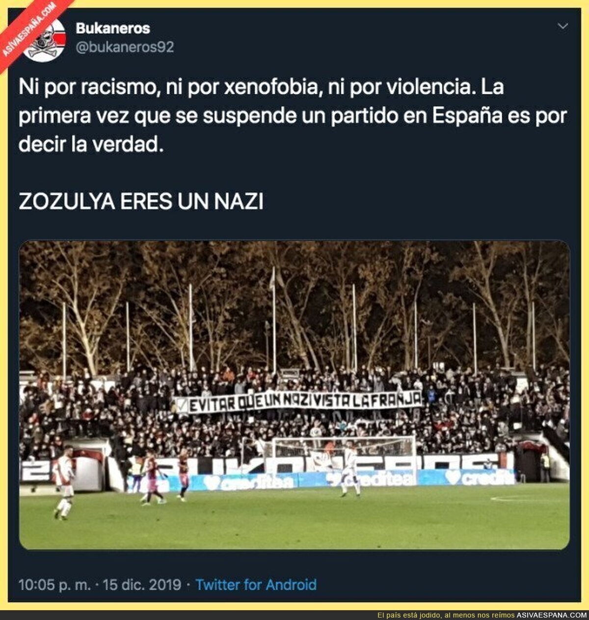 Zozulya no es bienvenido en Vallecas