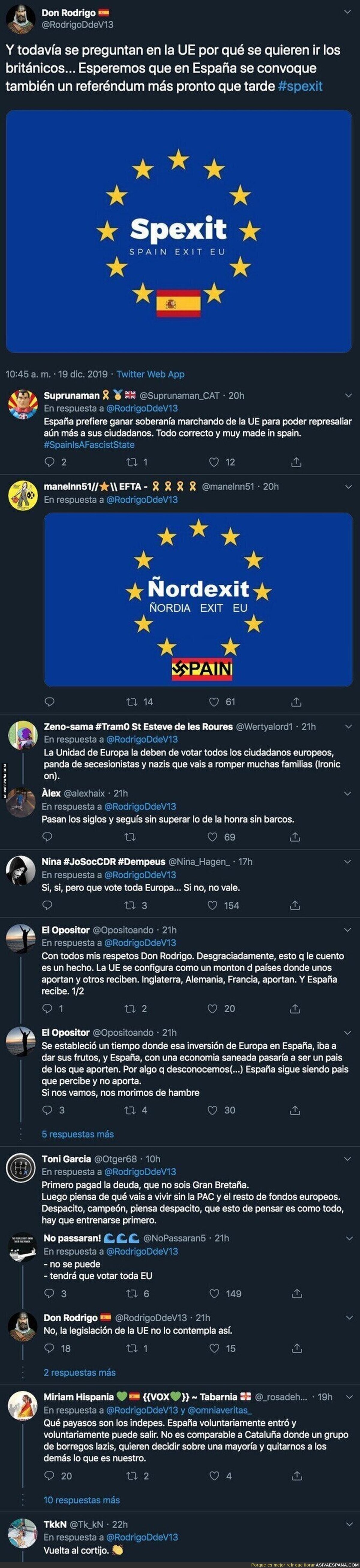 Piden que España se vaya de la Unión Europea por darle inmunidad a Junqueras y le dan un gran repaso en las respuestas