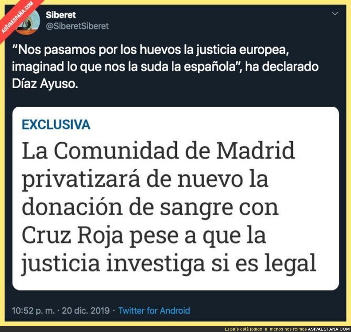 Privatizando hasta la donación de sangre