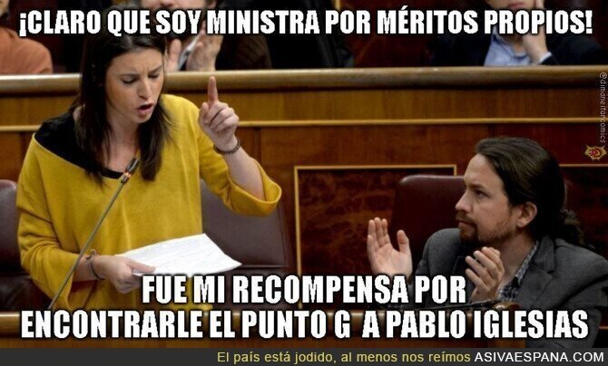 Ministra de igualdad por méritos propios