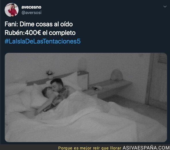 132942 - Se descubre la identidad de Rubén, el concursante de 'La Isla de las Tentaciones' que se ha liado con Fani y también su pasado