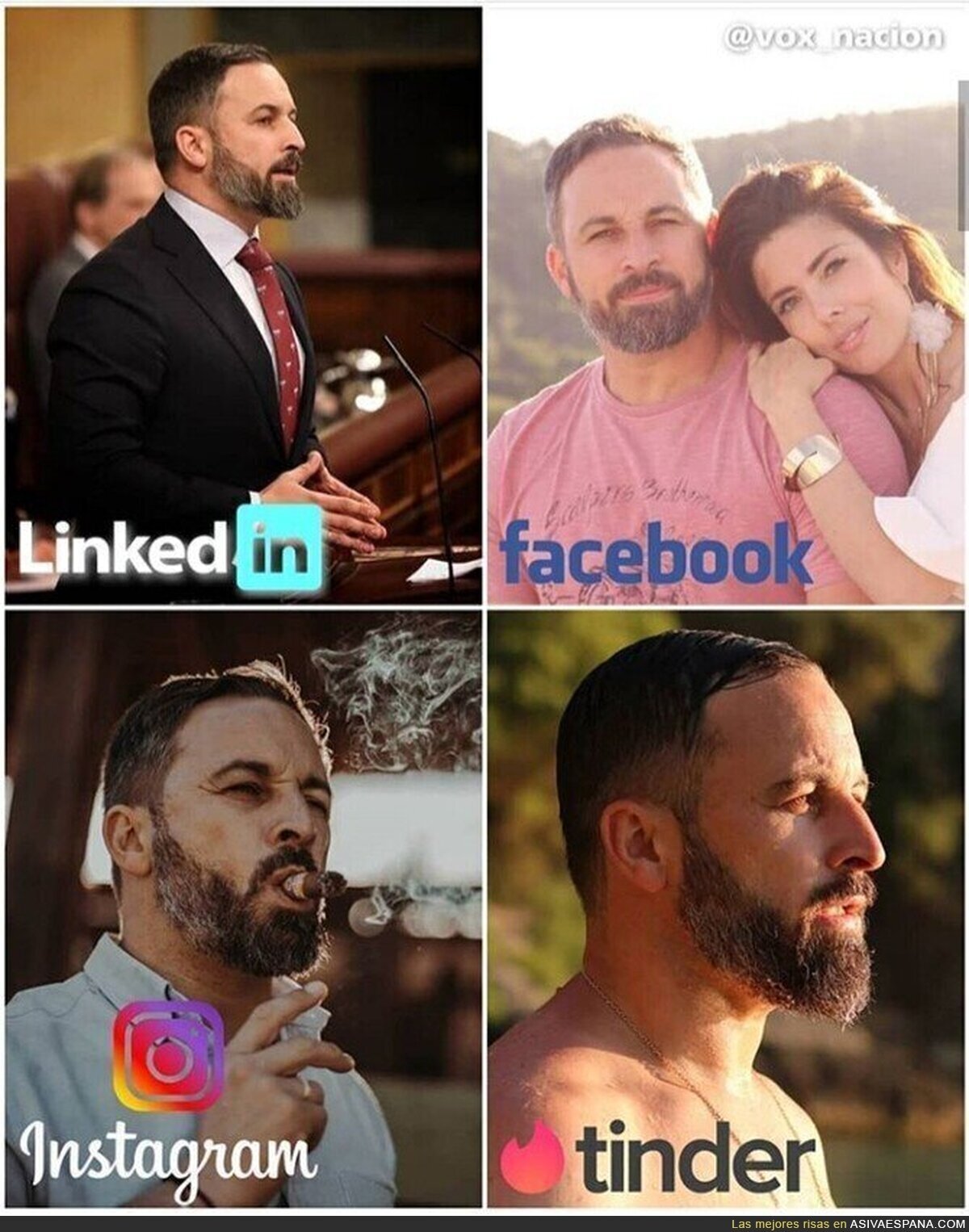 Los diferentes perfiles de Santiago Abascal