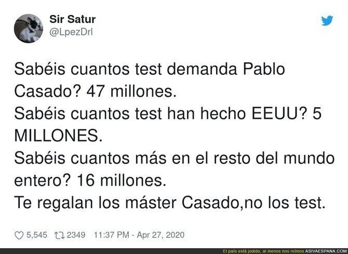 Los test de Pablo Casado