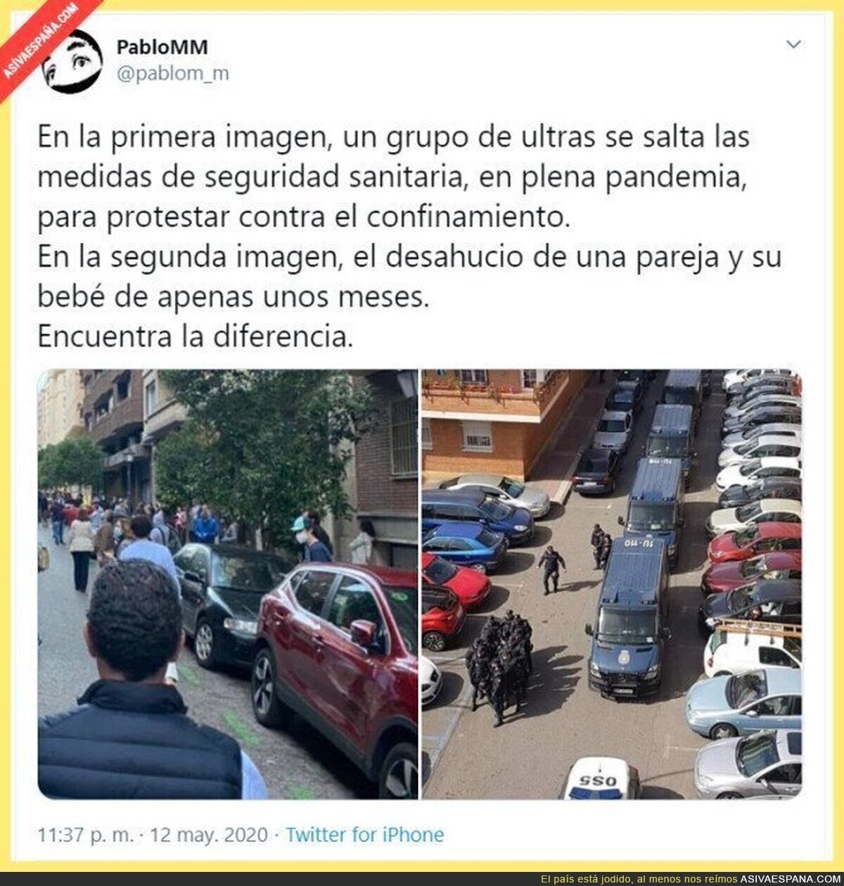 La policía fascista de España se vuelve a dejar ver
