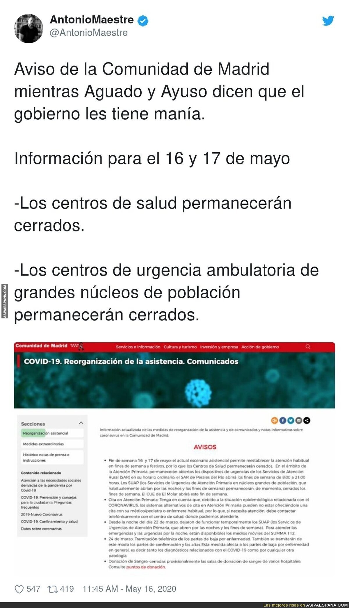 Así están los centros de Salud en Madrid