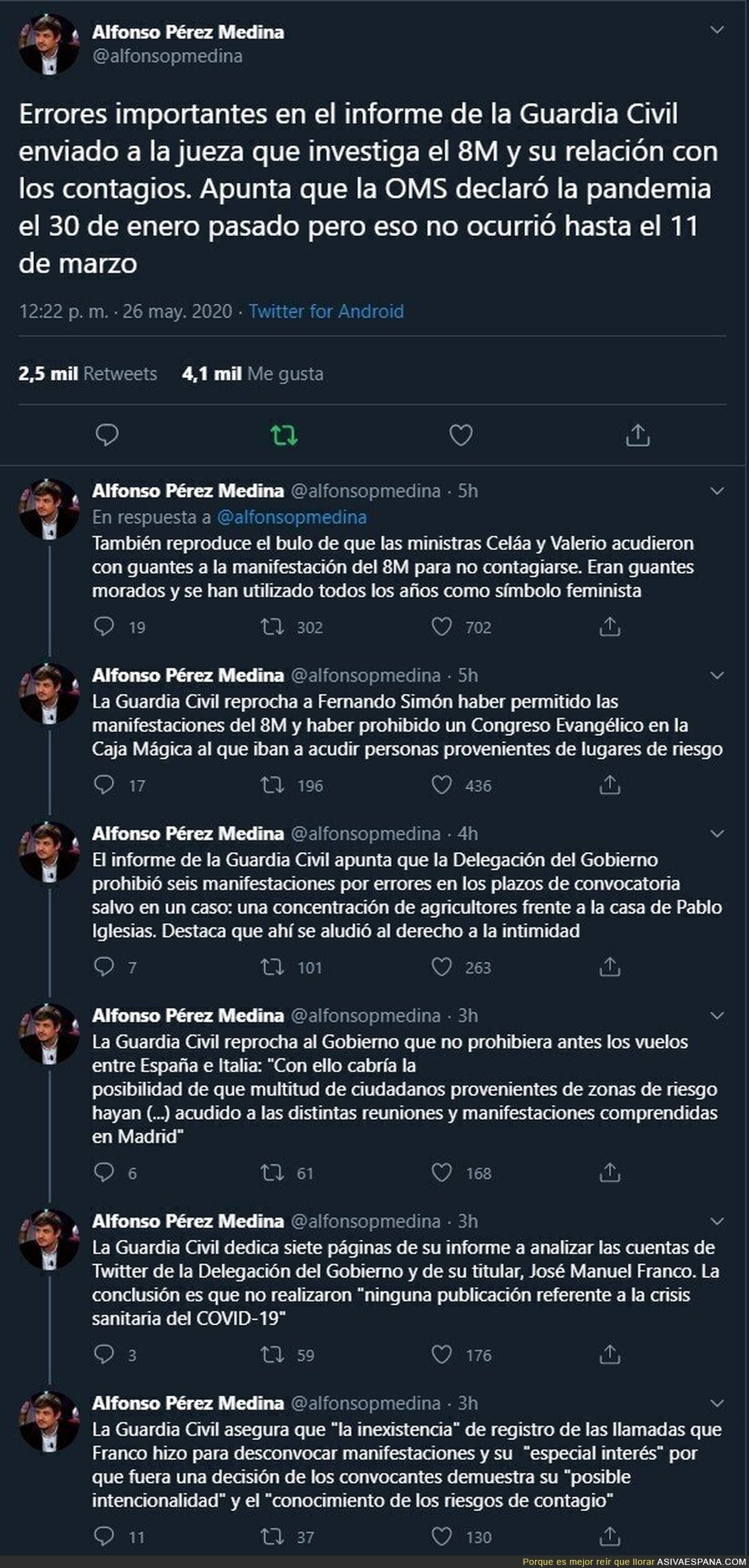 Sale al descubierto la manipulación increíble del polémico informe de la Guardia Civil para inculpar al Gobierno y a Fernando Simón
