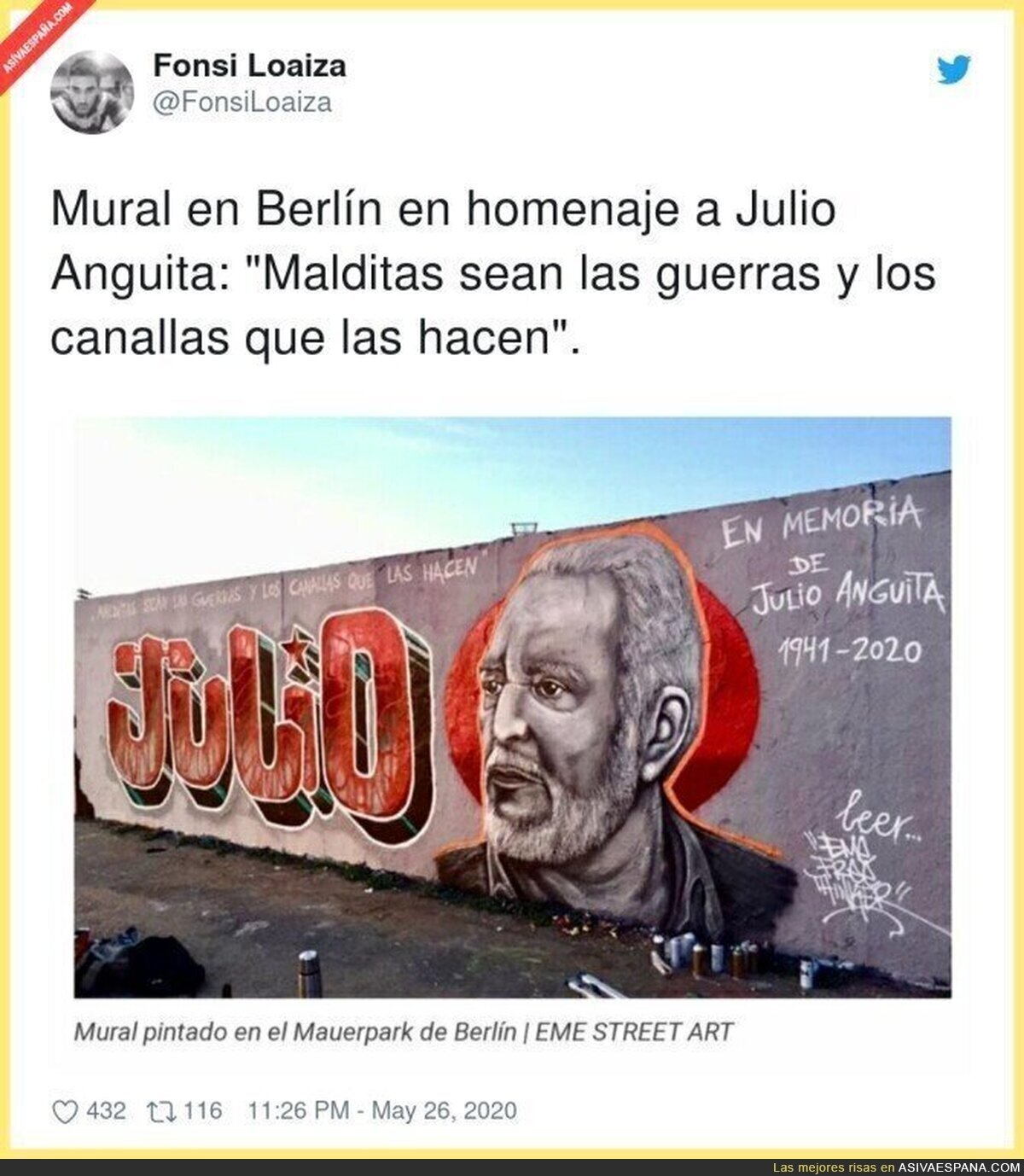 Un gran homenaje a Julio Anguita