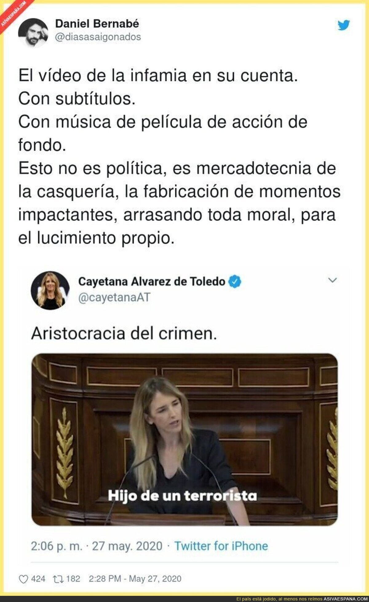 Cayetana Álvarez de Toledo ha sobrepasado todos los límites