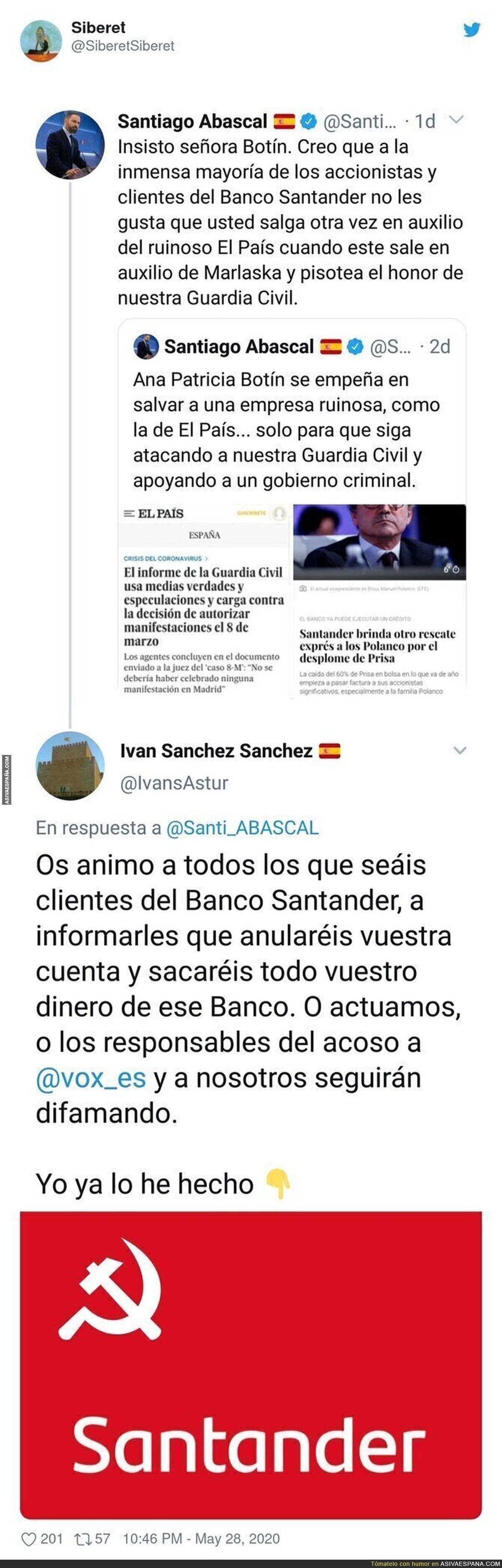 El Banco Santander es comunista