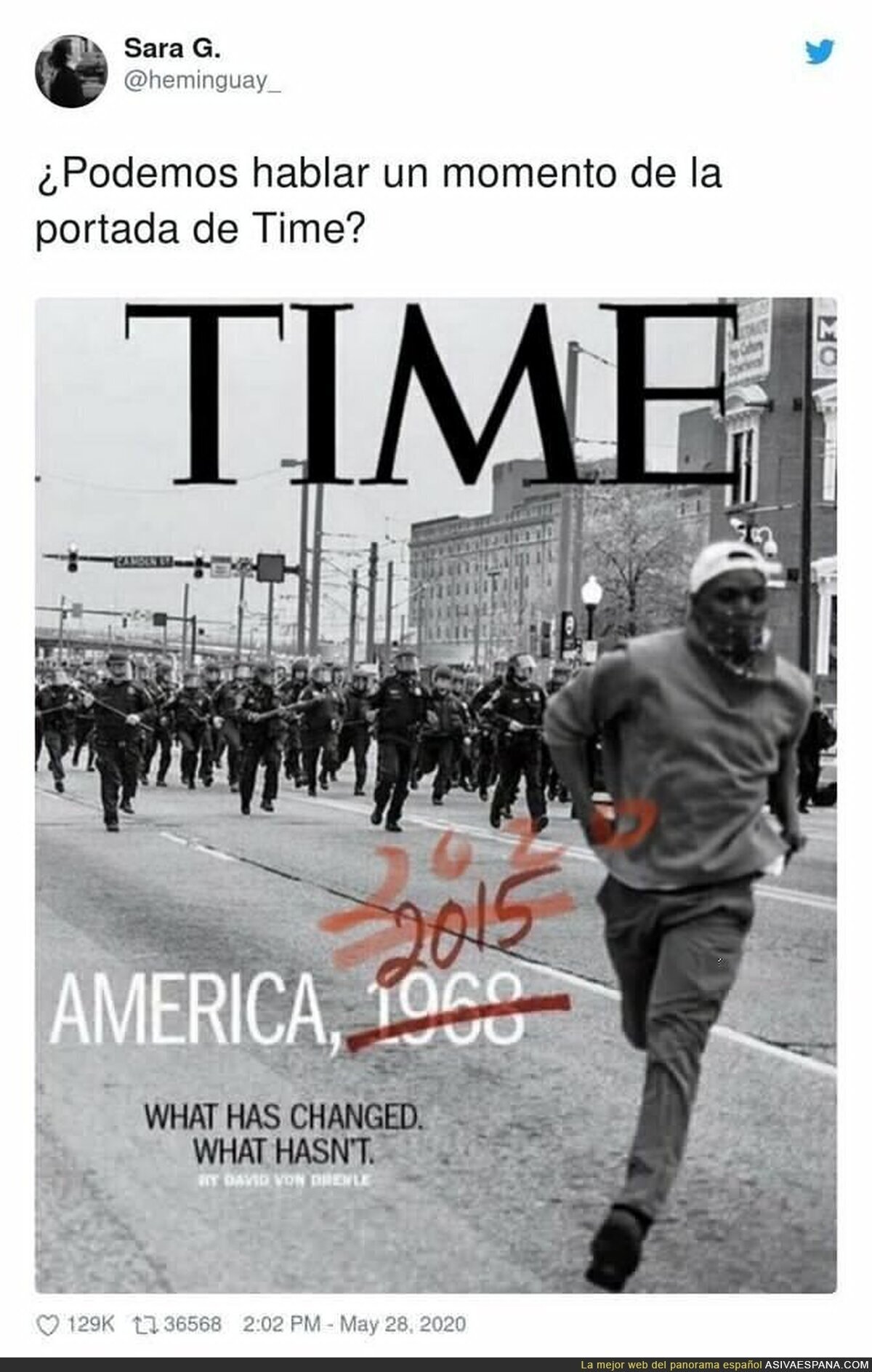 Tremendísima portada de TIME