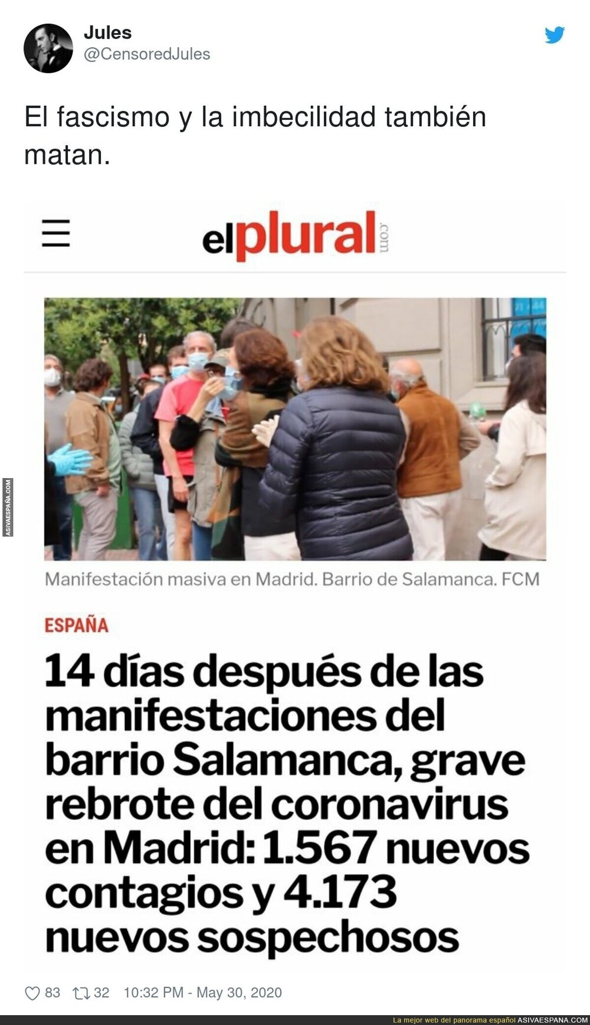 Liada total en el Barrio Salamanca tras las protestas