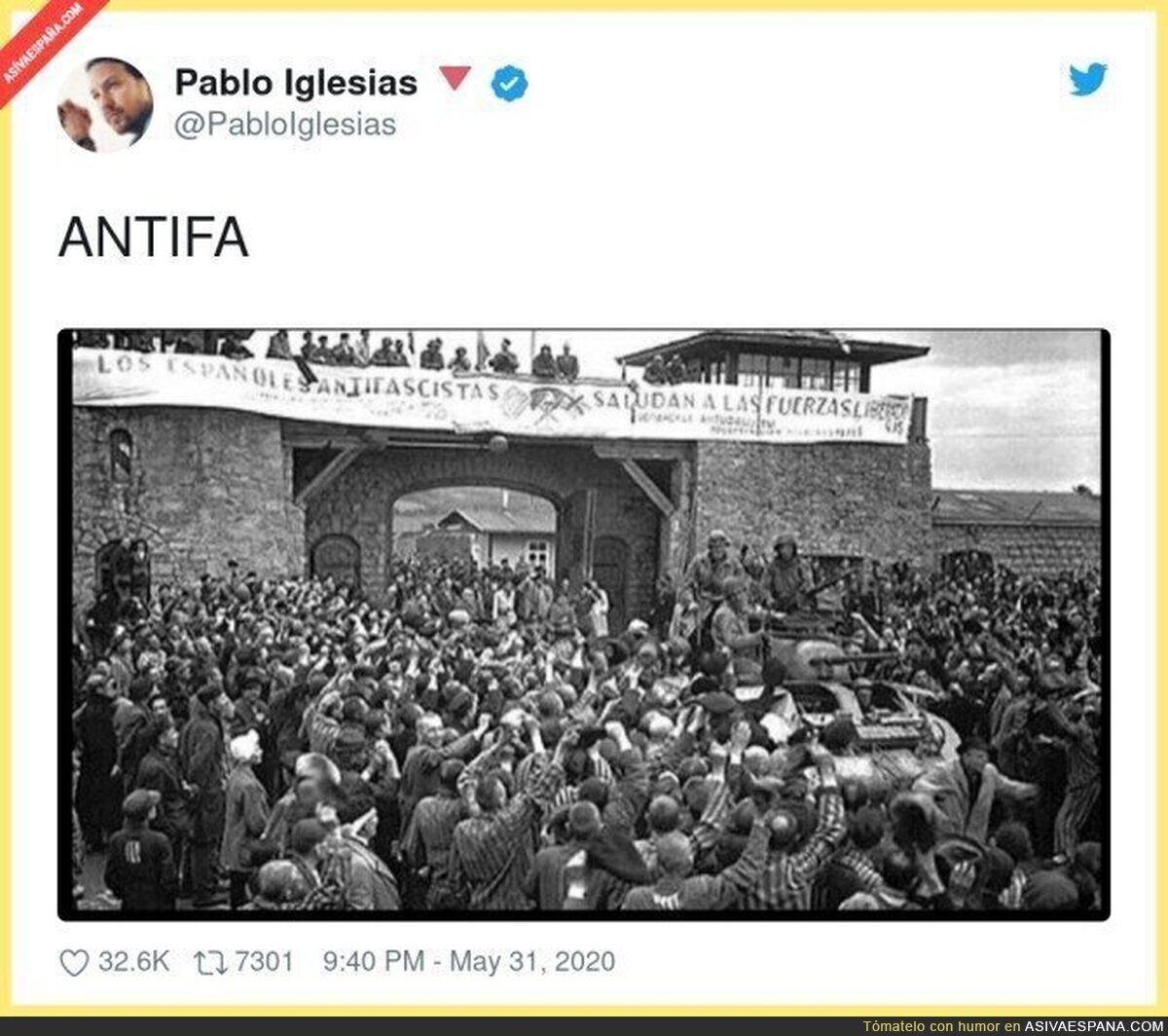 Pablo Iglesias tras el mensaje de Trump declarando como grupo terrorista a ANTIFA