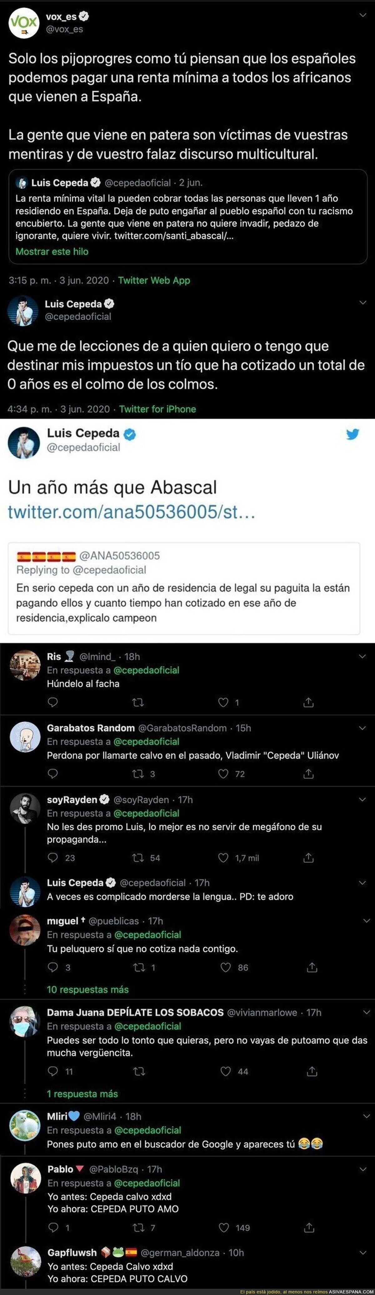 Cepeda se gana el aplauso de todo Twitter con estos hachazos antológicos a VOX y Santiago Abascal