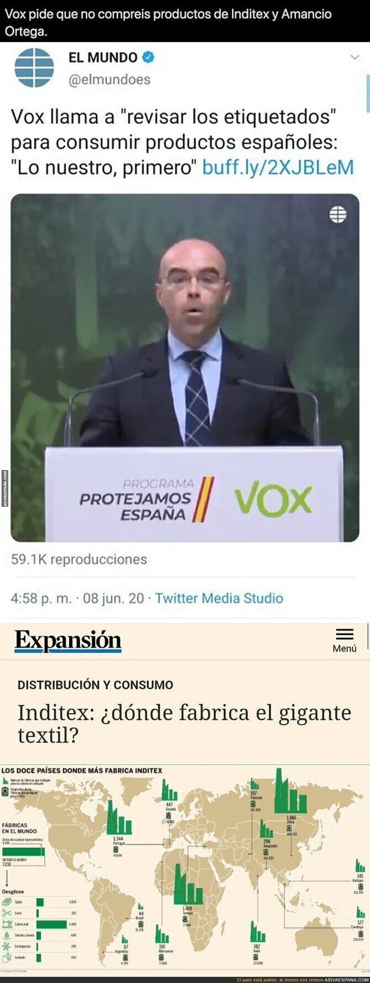 Campaña de VOX contra Amancio Ortega