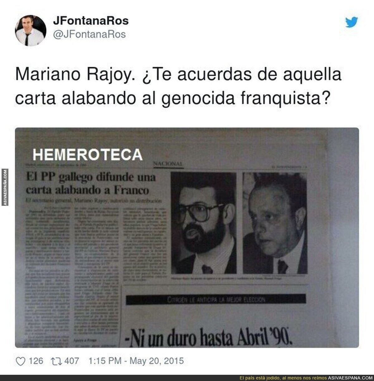 El pasado oscuro de Mariano Rajoy