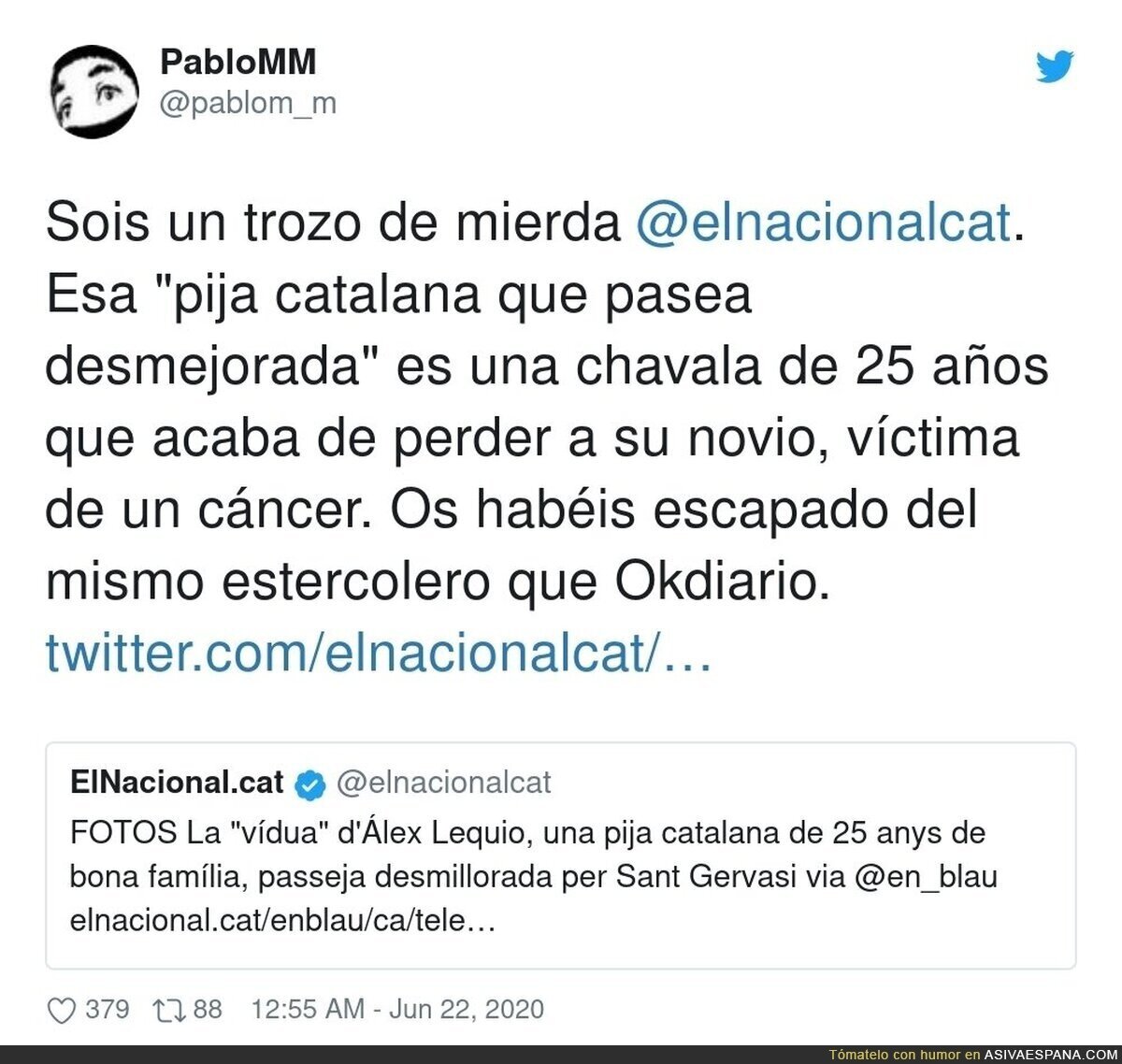 El periodismo basura del medio independentista 'elnacional.cat'