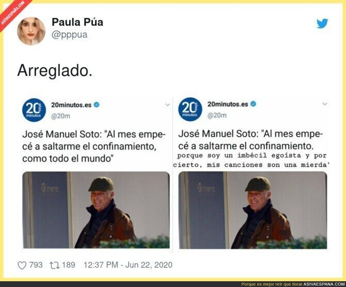 La falta de respeto de José Manuel Soto a todos los españoles