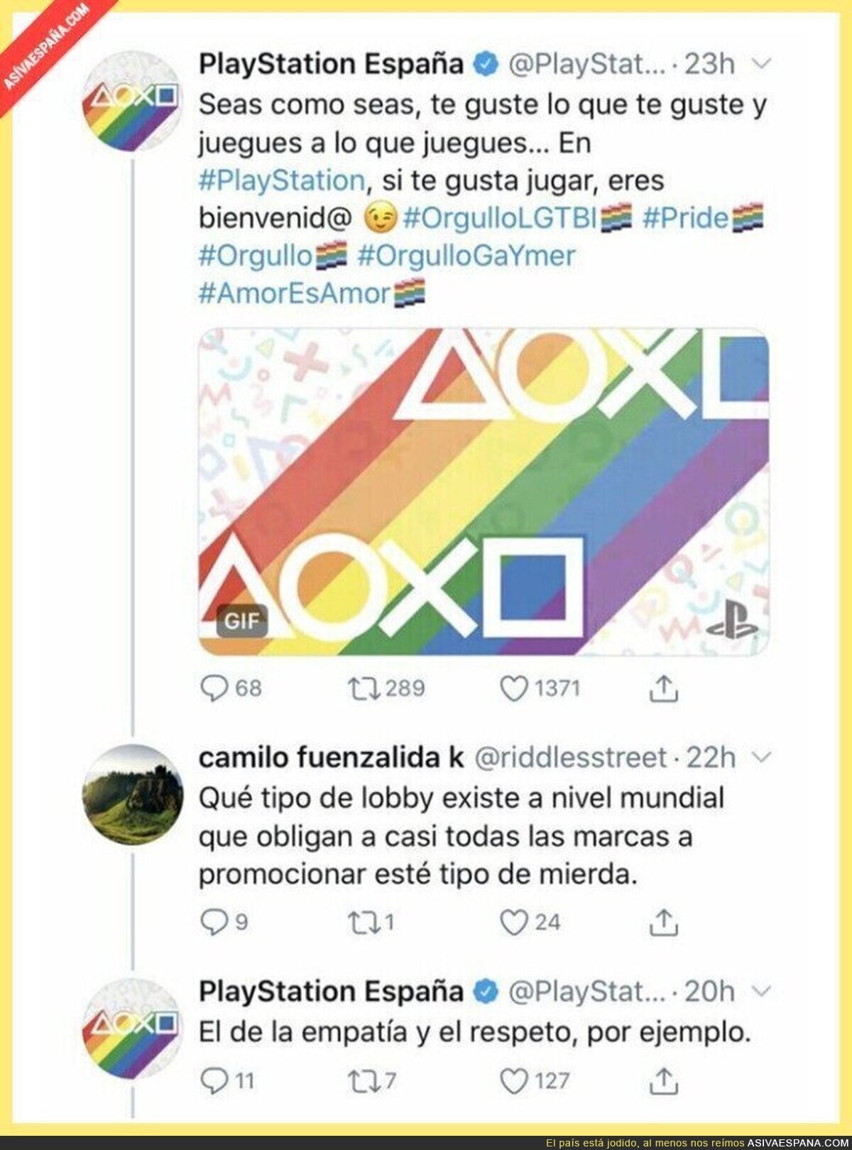 La gran respuesta de PlayStation España ante un intolerante del movimiento LGTB