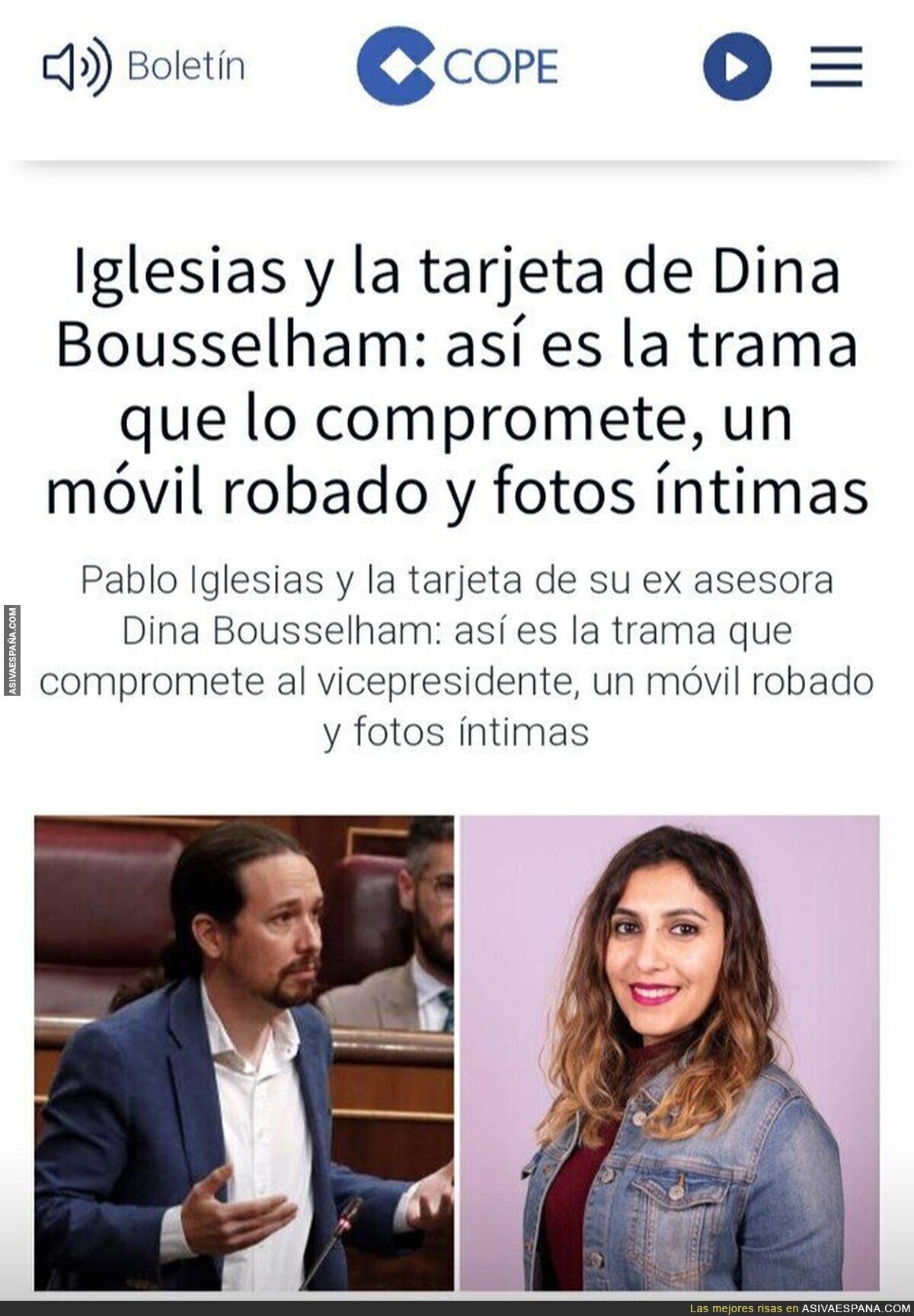 El lío de Pablo Iglesias con Dina Bousselham
