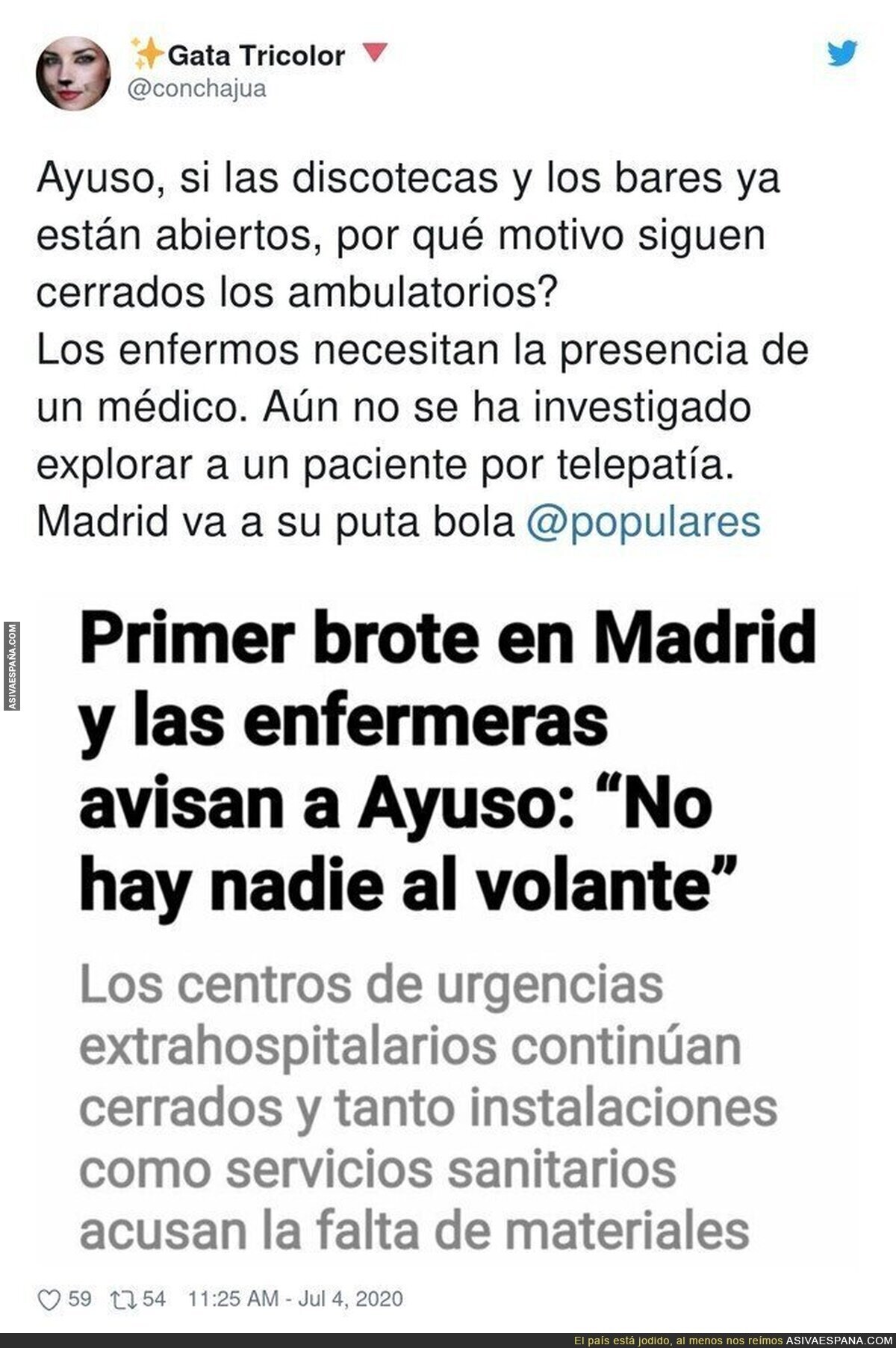 Menudo descontrol hay en Madrid
