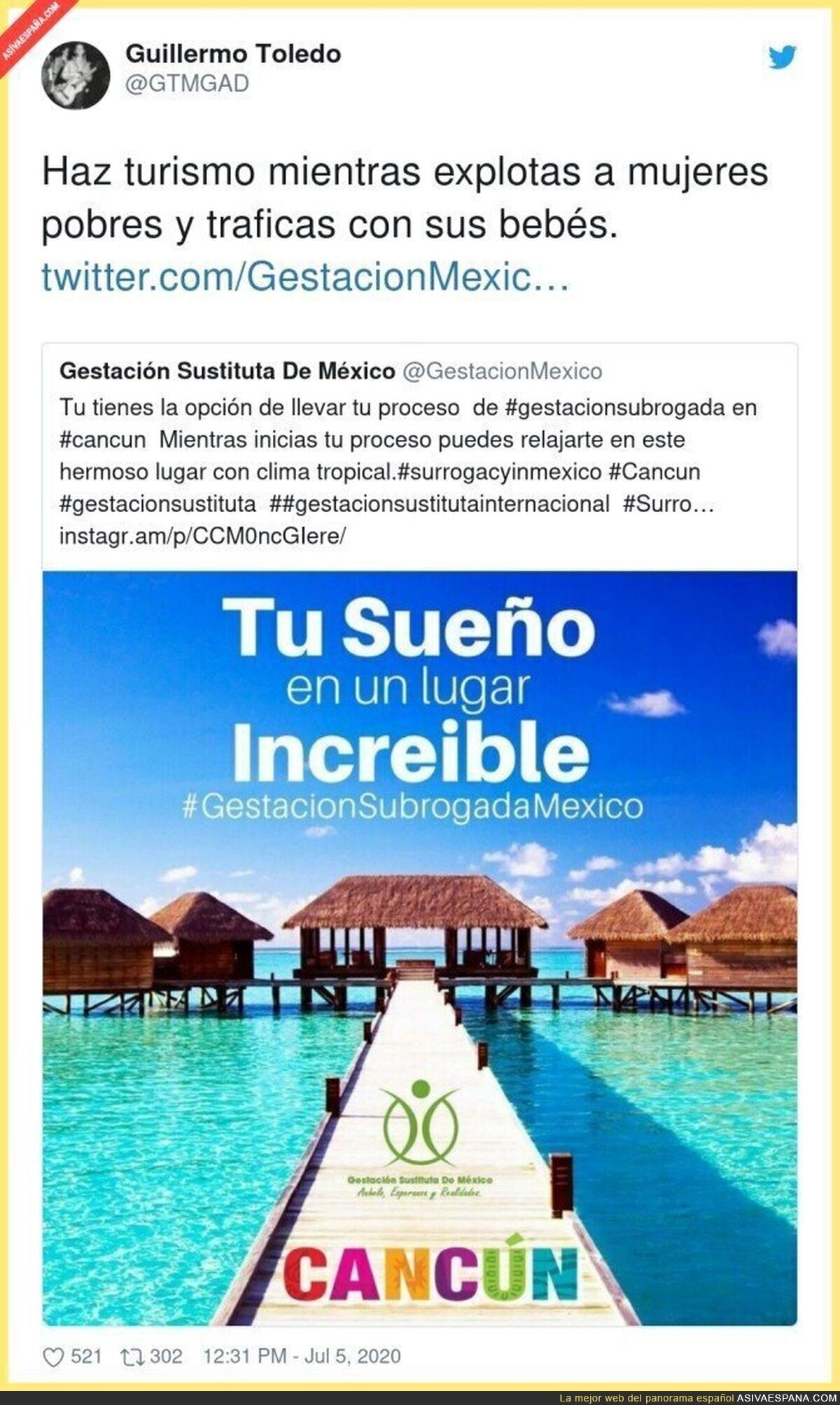 El gran turismo hacia Cancún