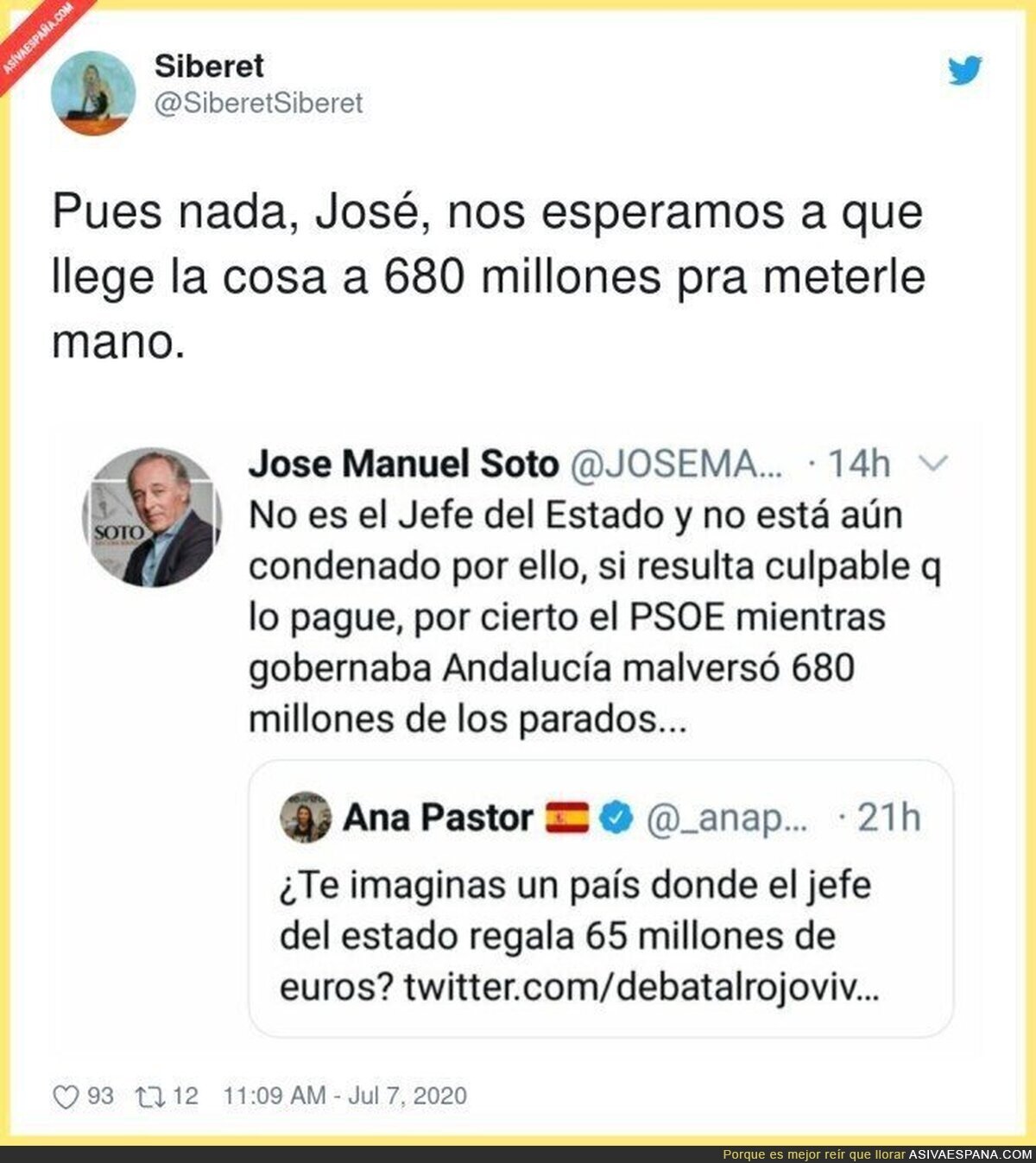 José Manuel Soto intentando aguantar la vela de la corrupción