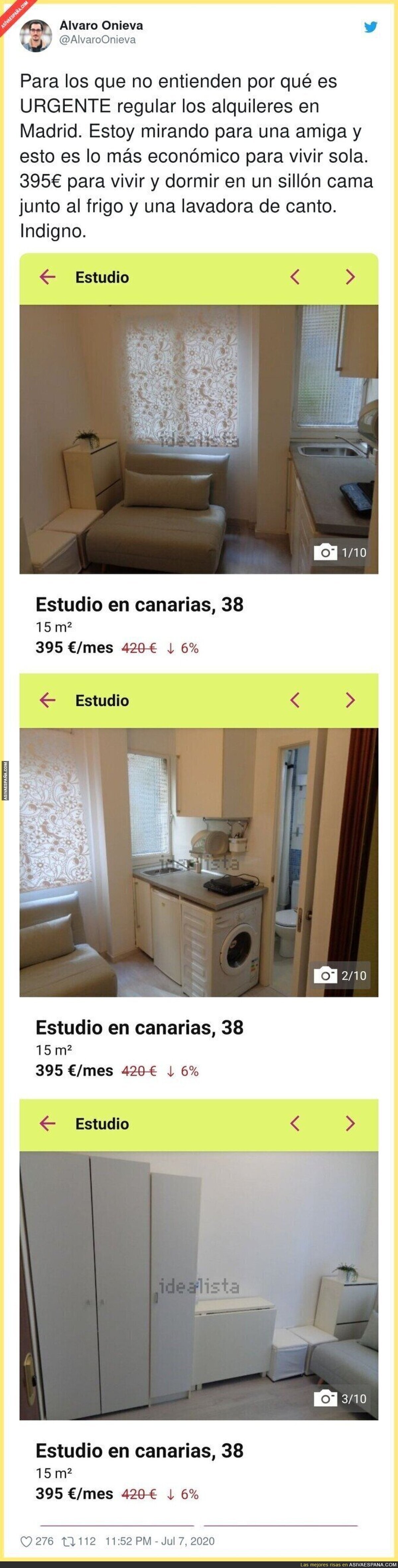 Atención a las imágenes del sitio más barato para vivir en Madrid