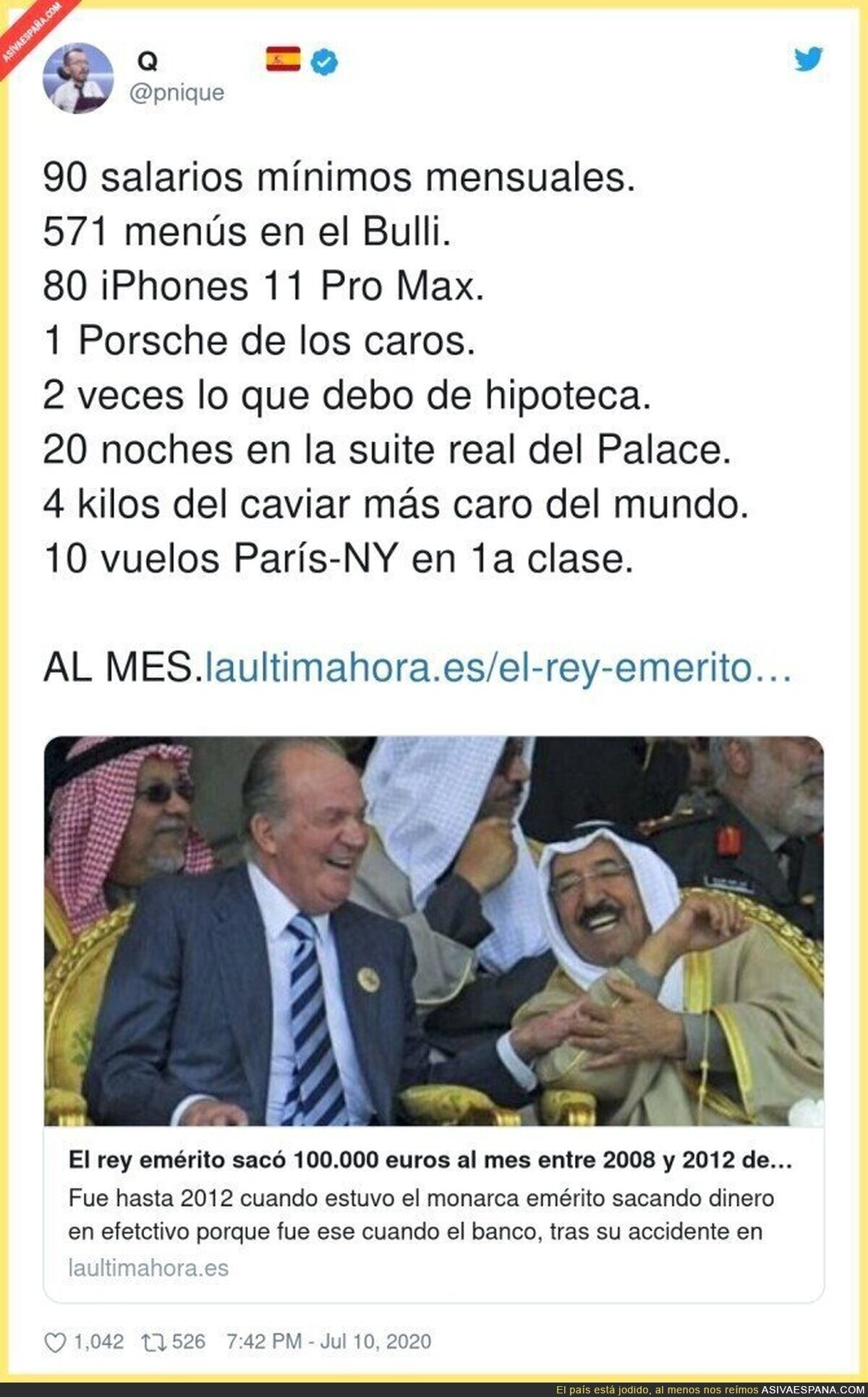 La vida a todo lujo del Rey emérito Juan Carlos I
