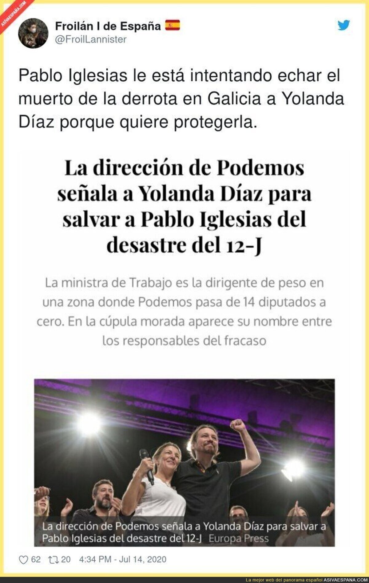 Pablo Iglesias está echando a Podemos al desastre