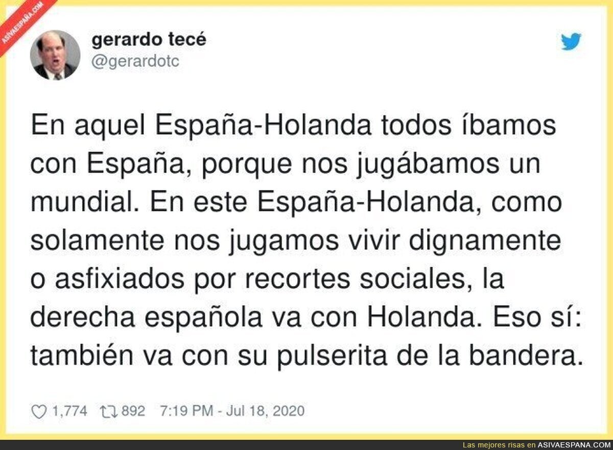 Los patriotas españoles sacando la patita contra España