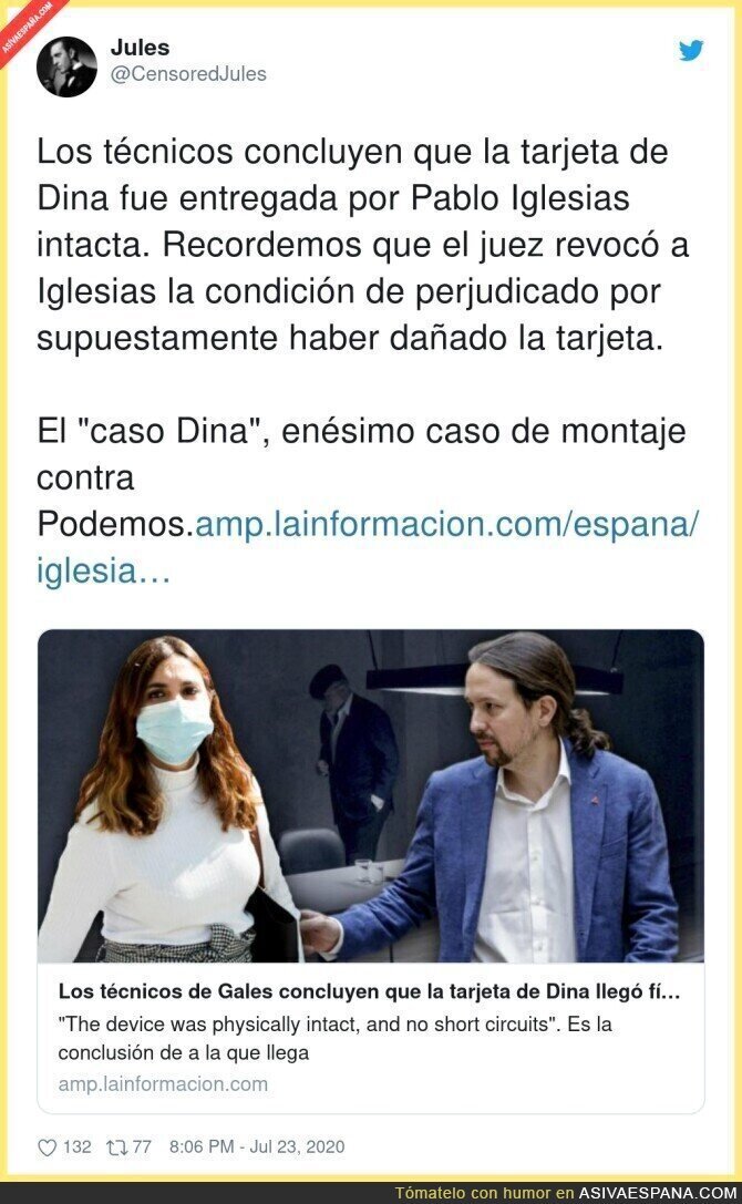 ¿Un montaje judicial y periodístico contra Pablo Iglesias? No me lo puedo creer