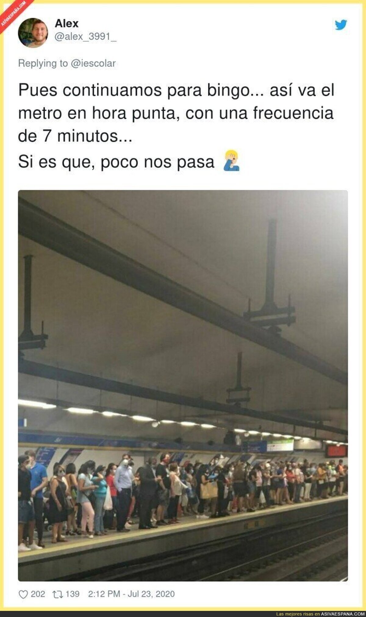Tremendo como va el Metro en Madrid