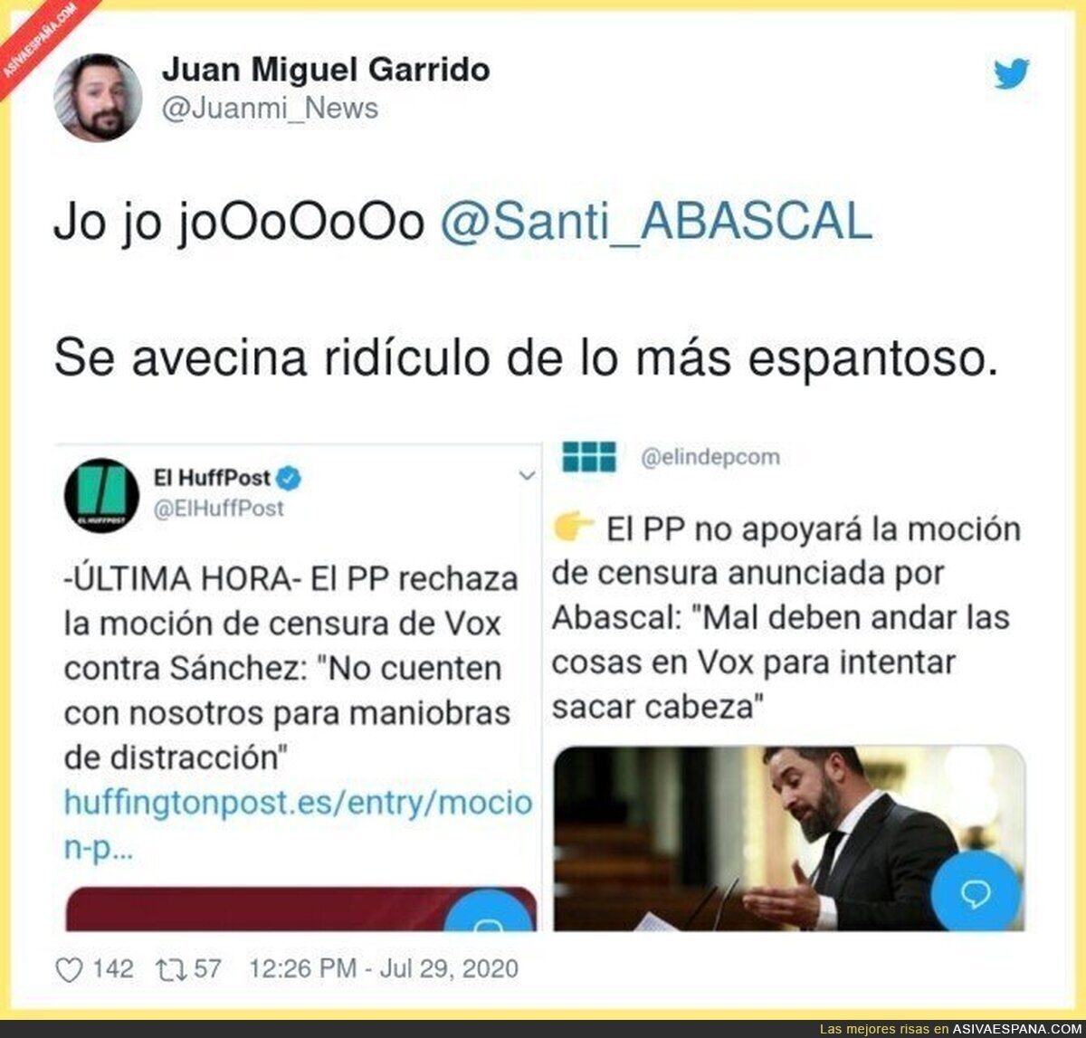 El PP le para los pies a Santiago Abascal