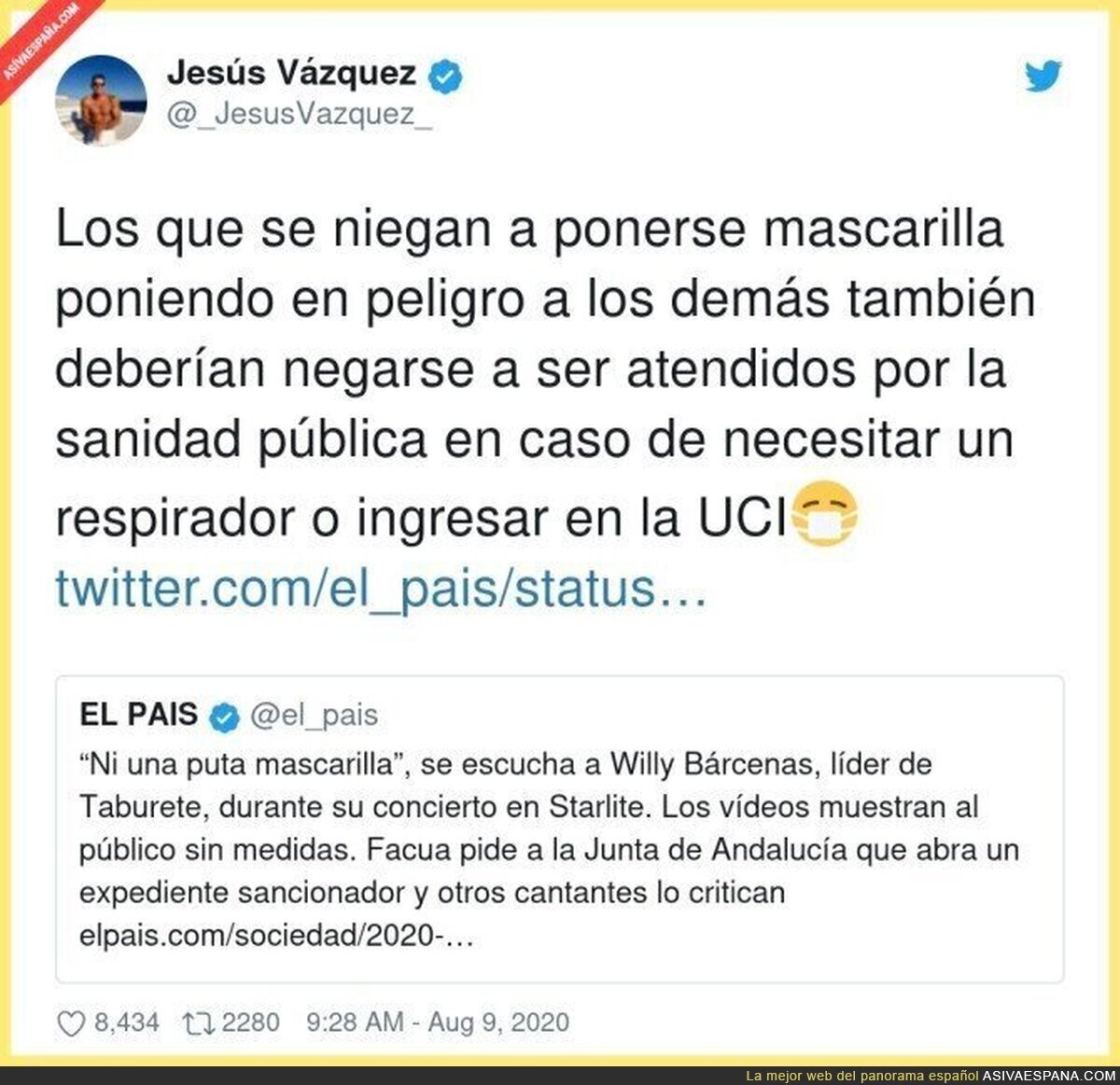 Jesús Vázquez se pronuncia sobre las polémicas palabras de Willy Bárcenas 